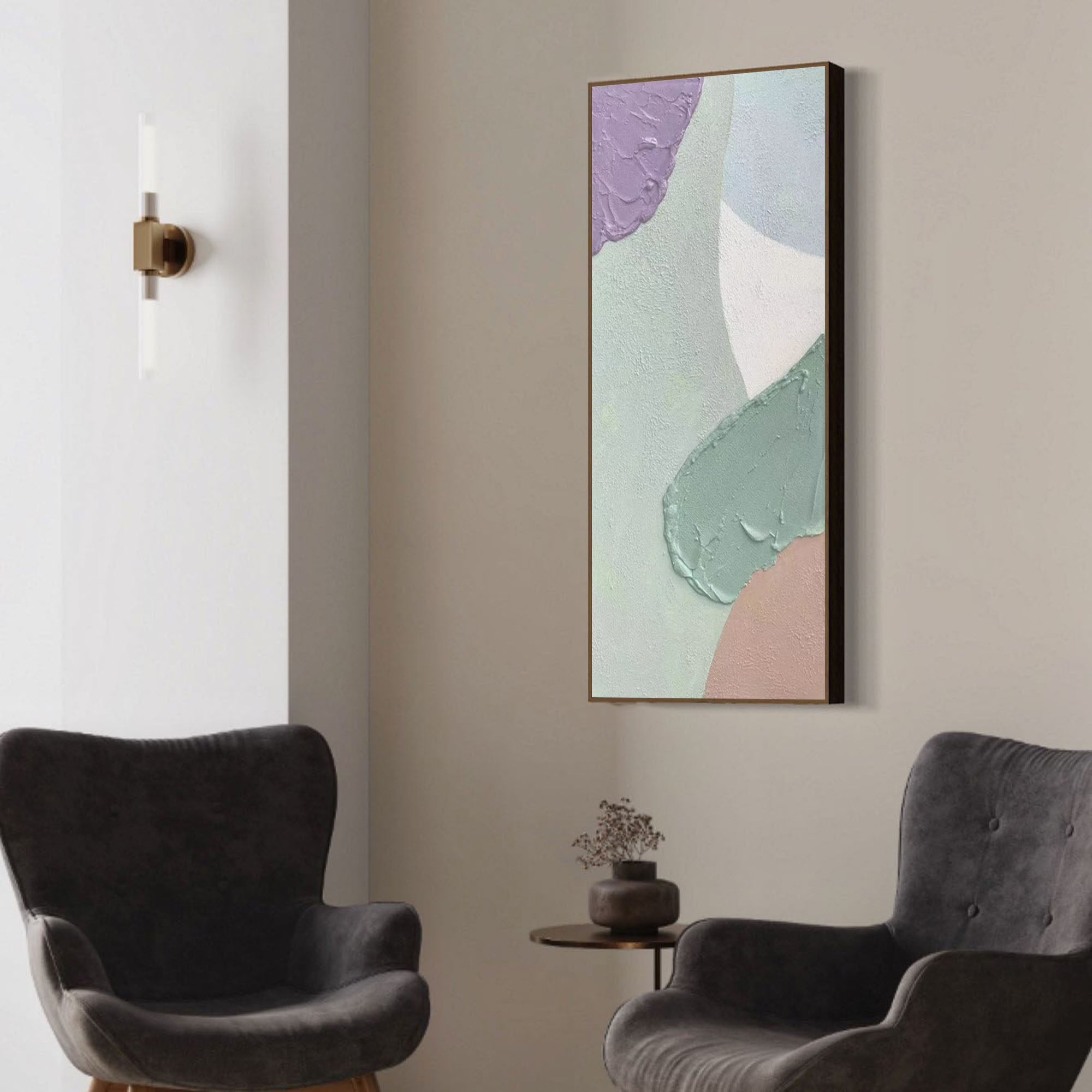 Muted Abstract Pastel Textured Art