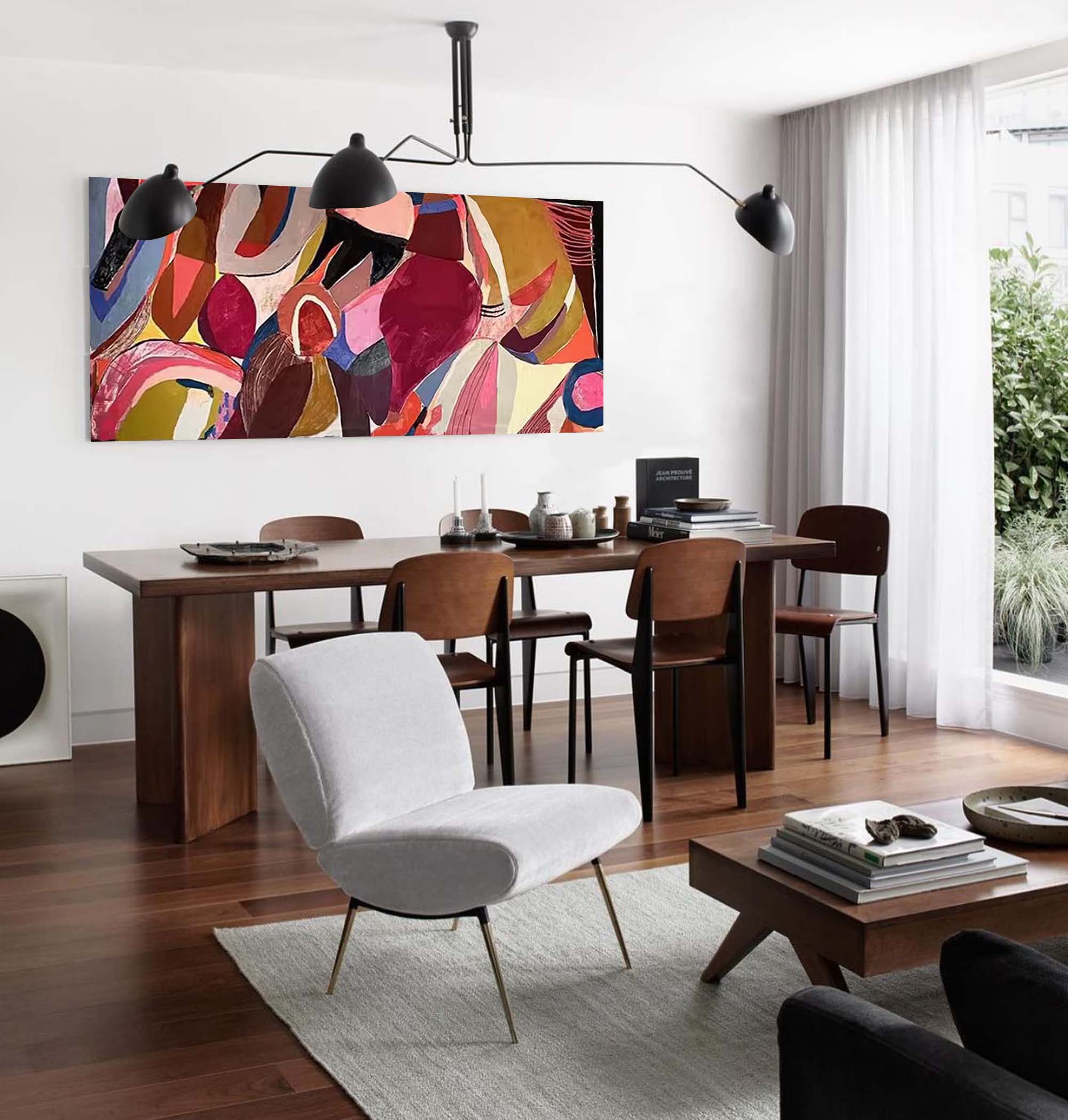 Vibrant Abstract Shapes Painting