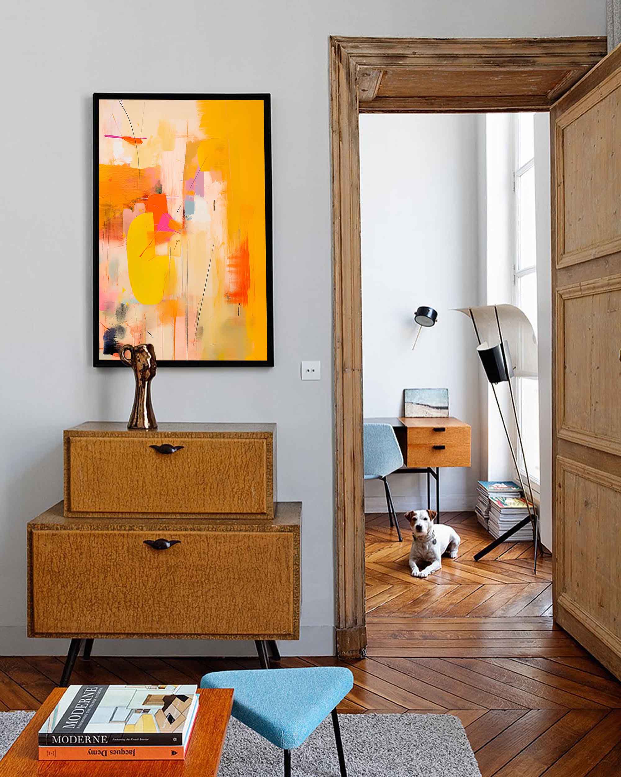 Vibrant Harmony in Yellow and Pink