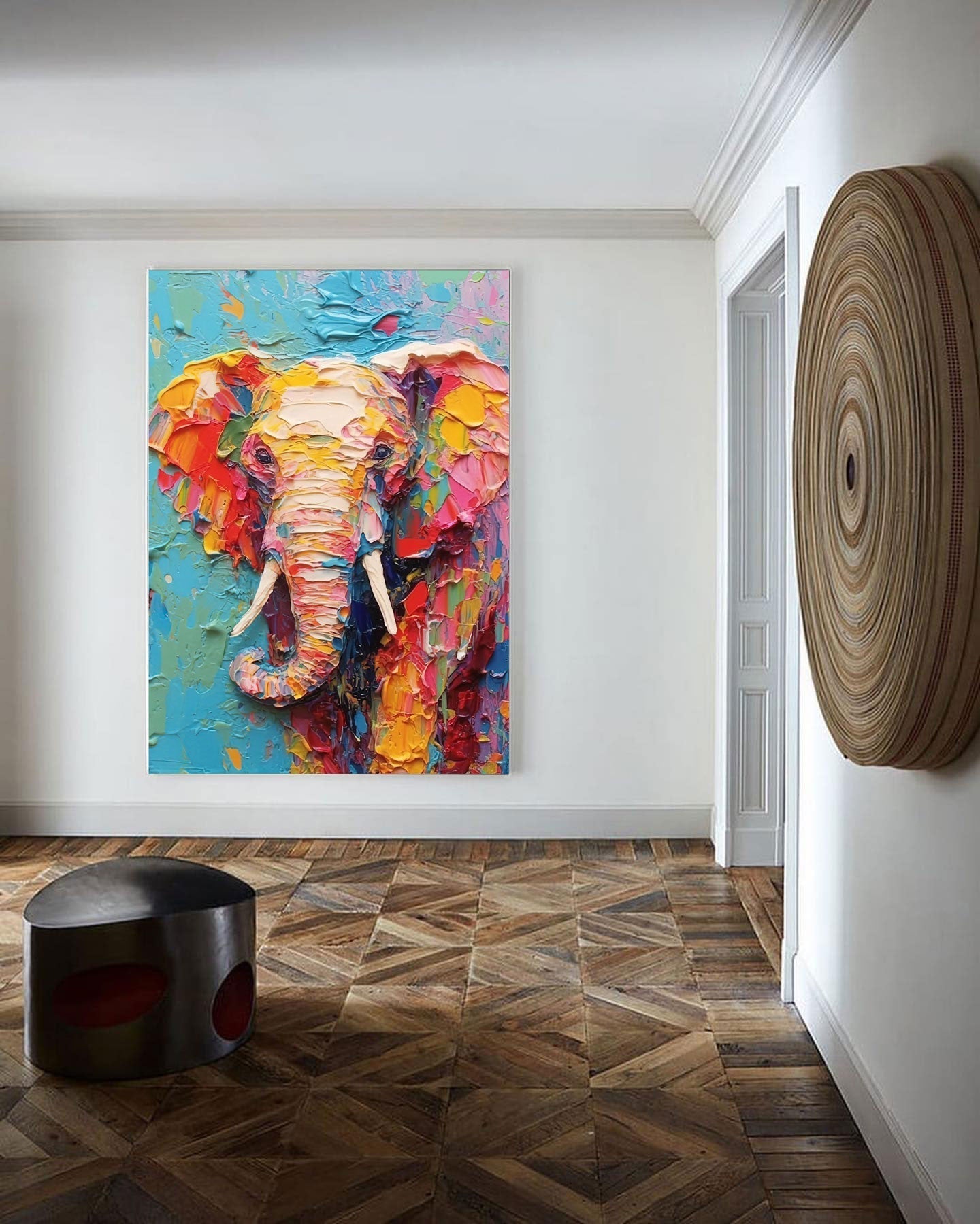 Vibrant Elephant in Bold Colors