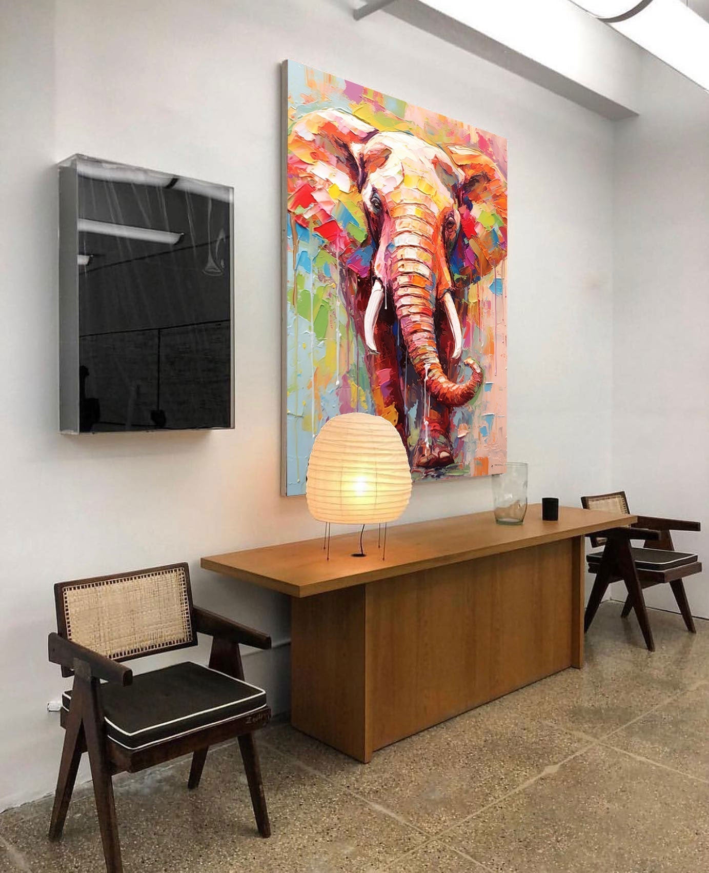 Radiant Elephant in Vivid Colors