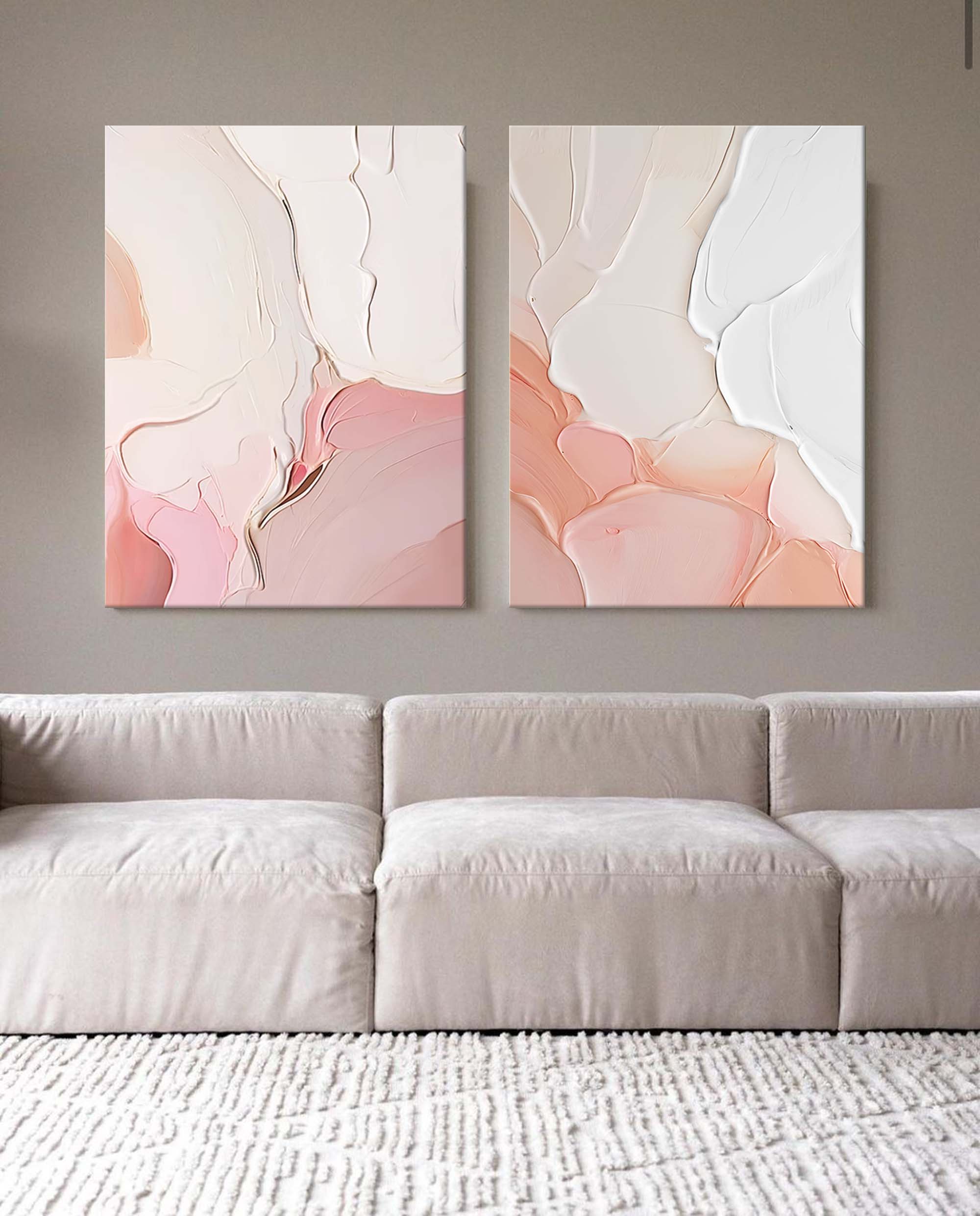 Blush Tones Minimalist Art Set