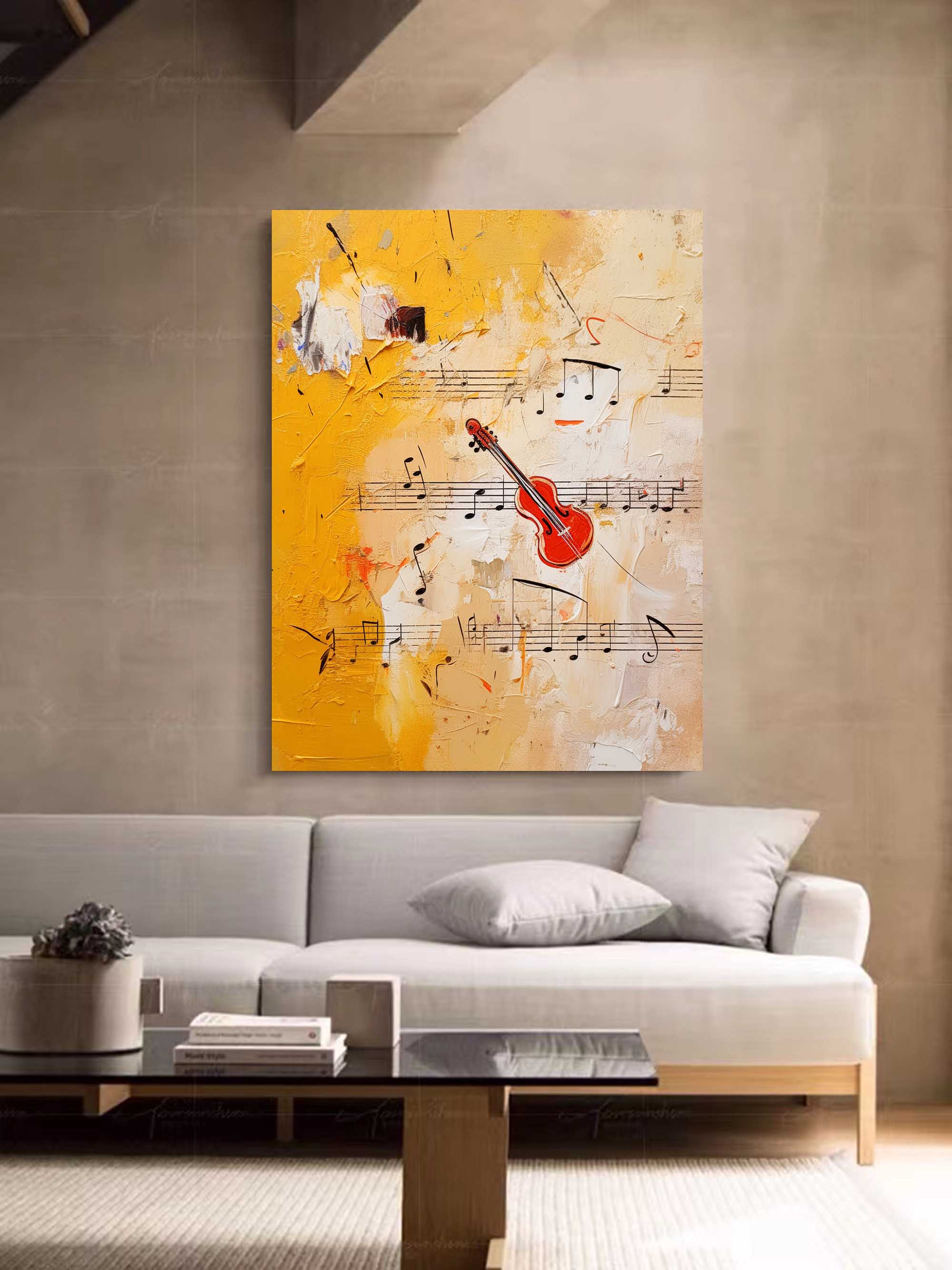 Symphony of Violin Abstract Art