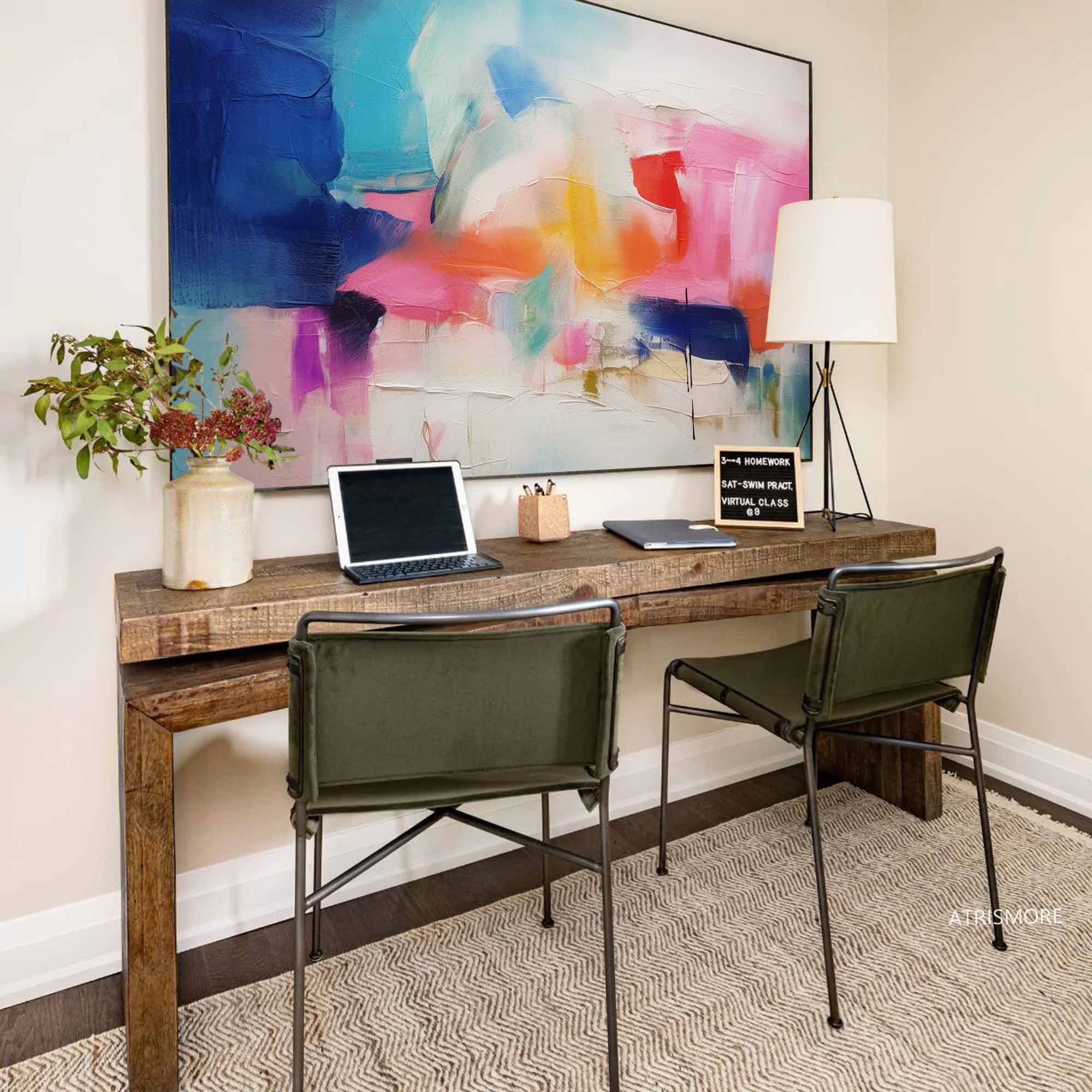 Bold Abstract Color Block Art