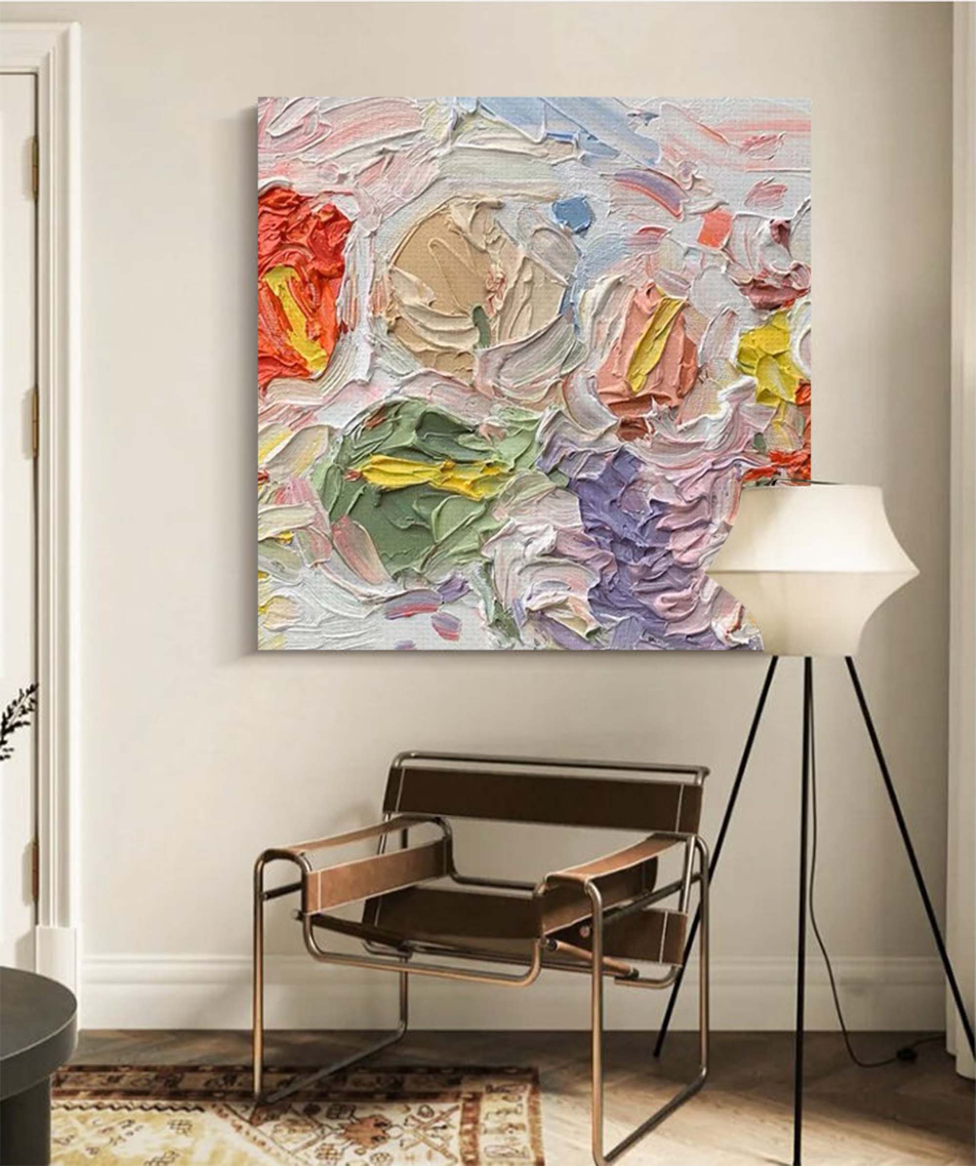 Vibrant Floral Abstract Oil Art