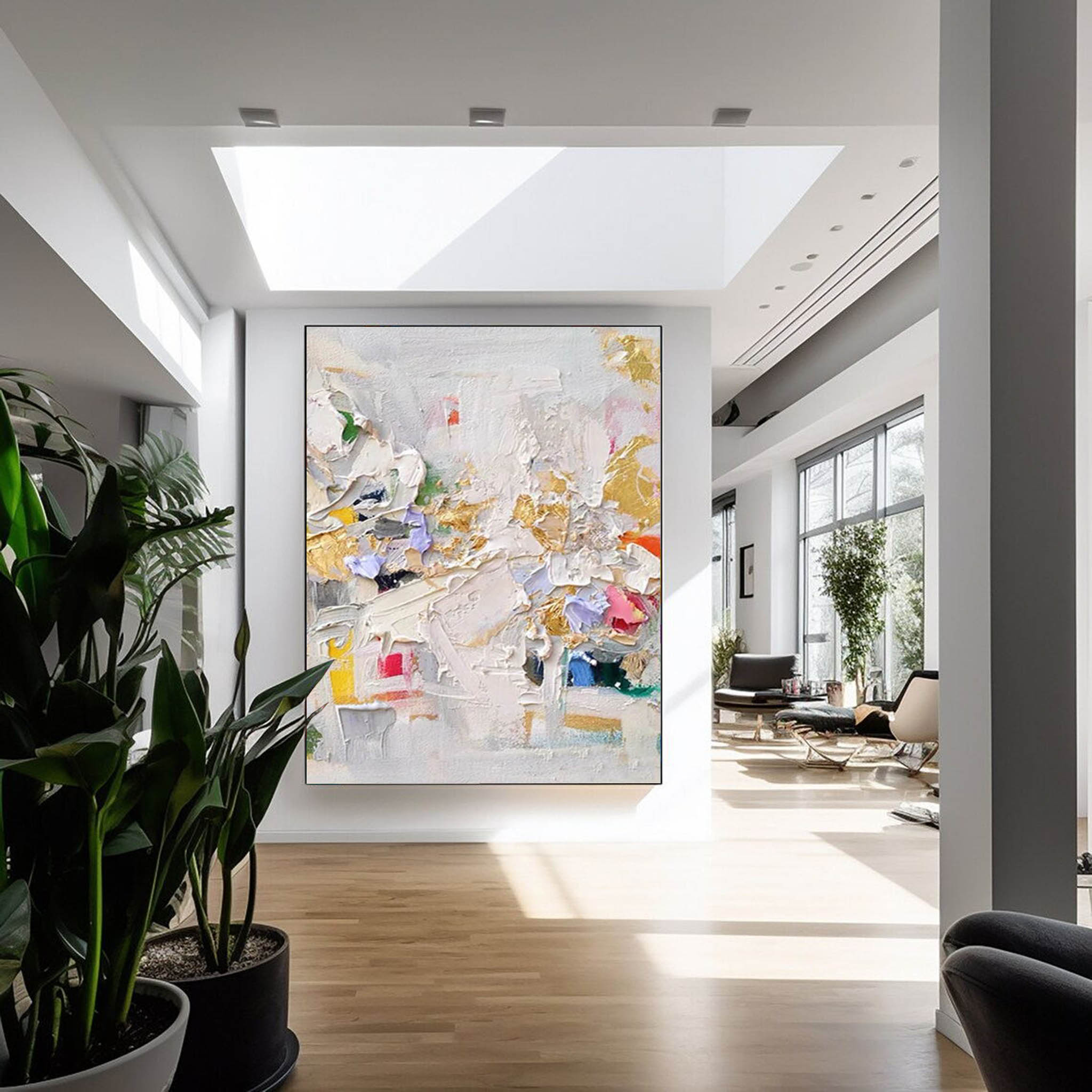 Elegant Textured Floral Abstract Canvas Art