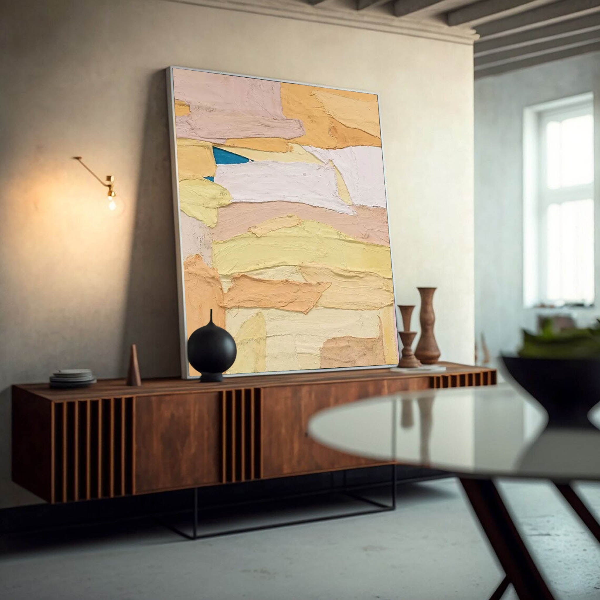 Layered Pastel Abstract Texture Art