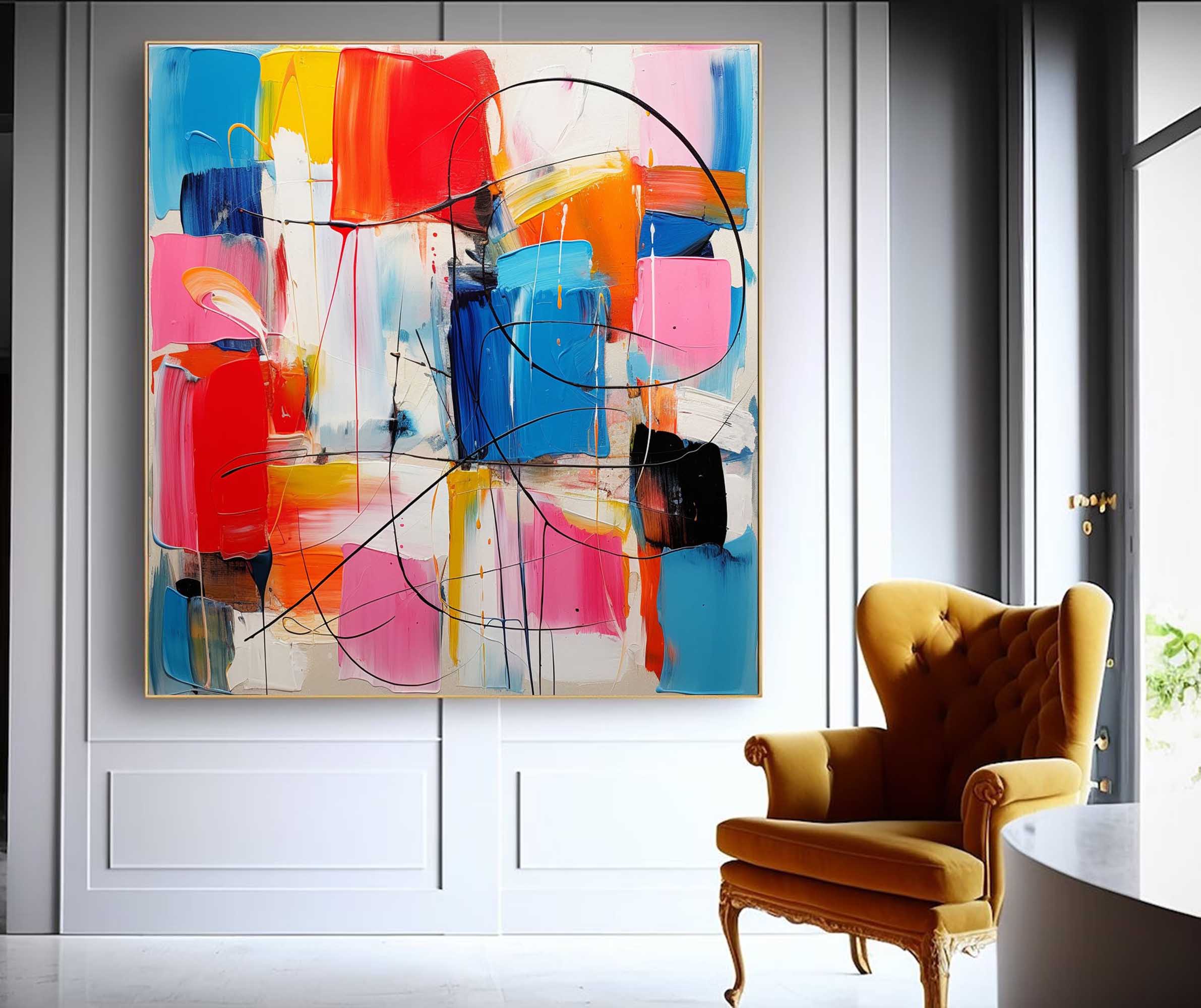 Vibrant Abstract Canvas Art