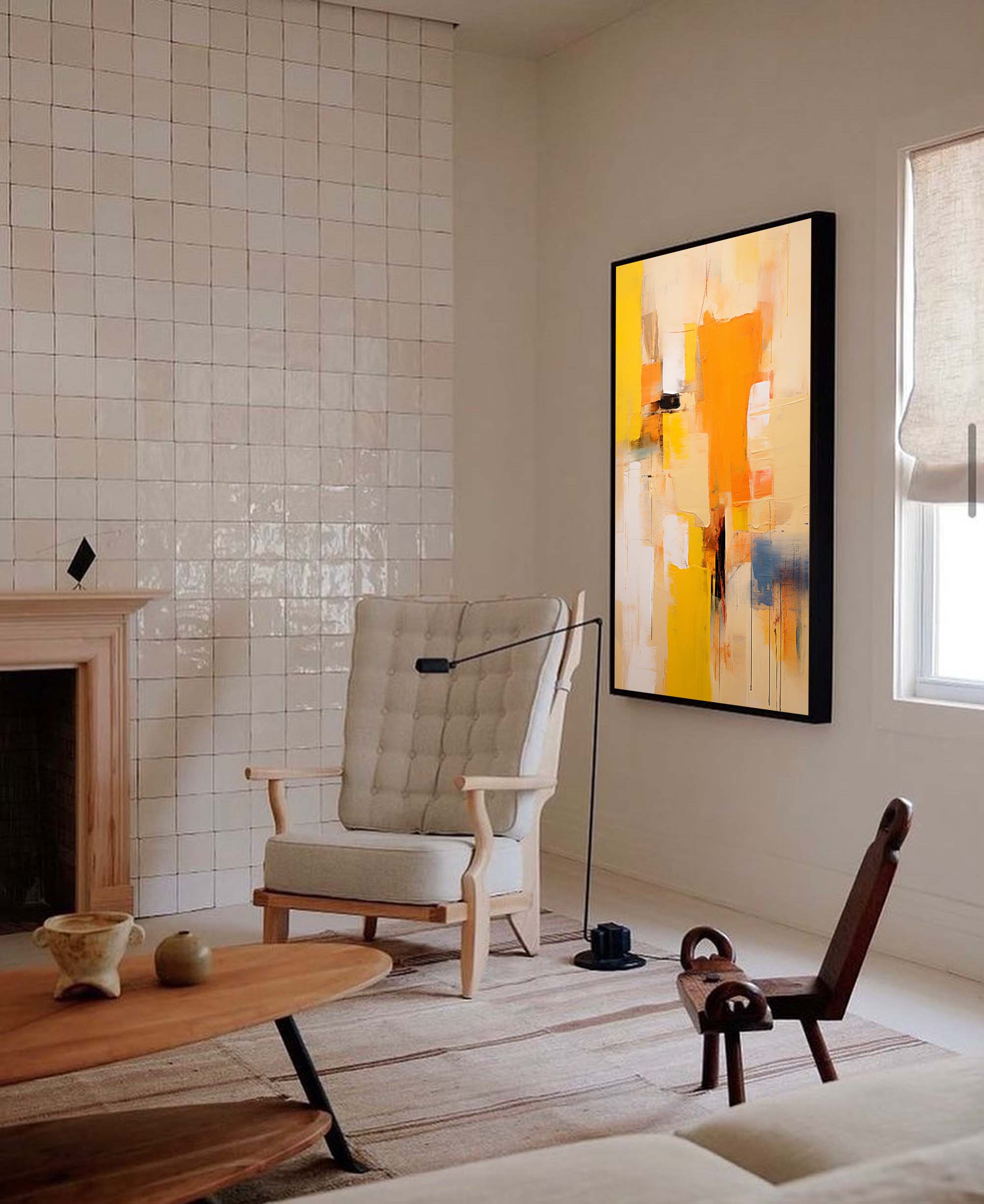 Sunset Abstract in Orange and Yellow