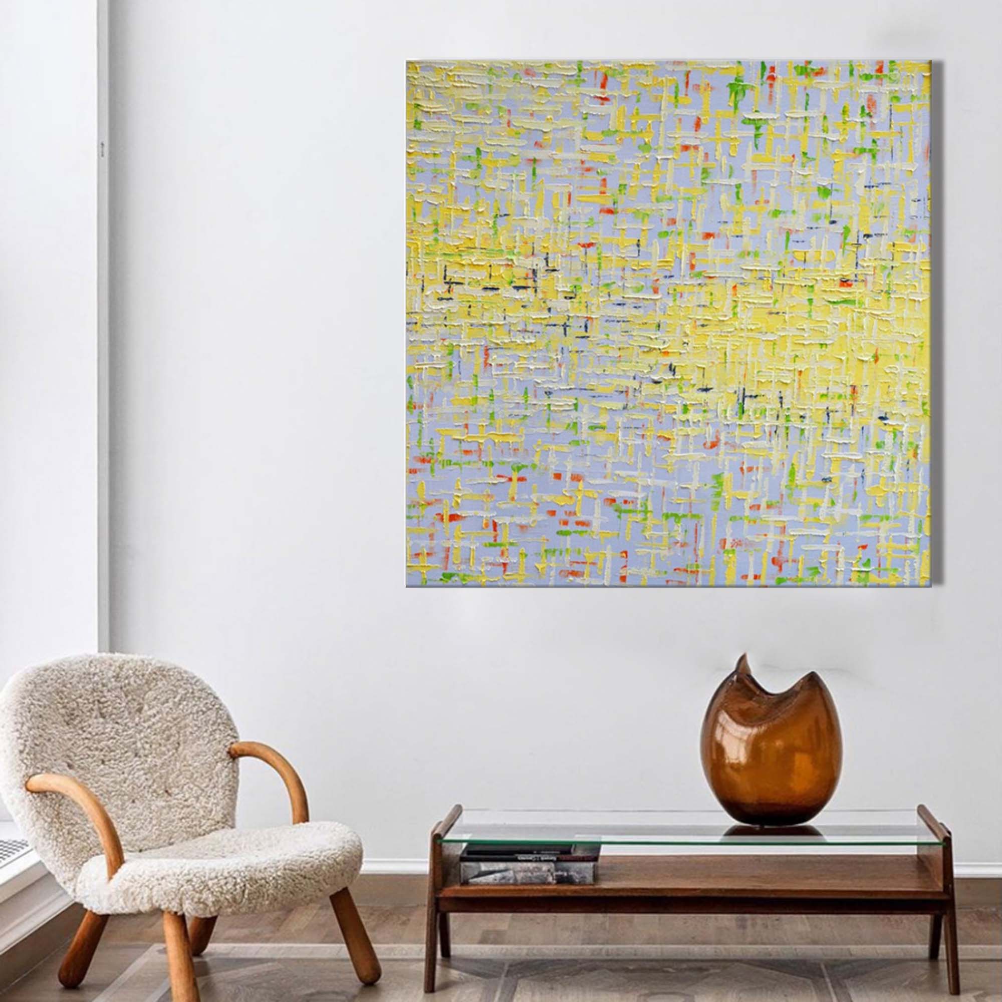 Textured Abstract Pastel Canvas Art