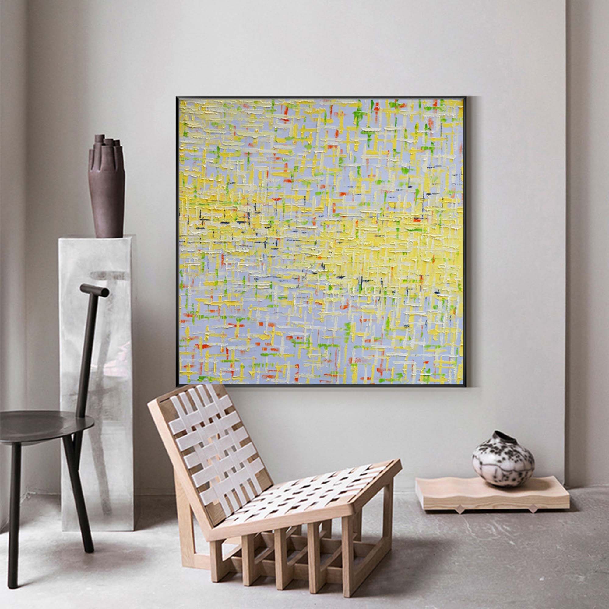 Textured Abstract Pastel Canvas Art