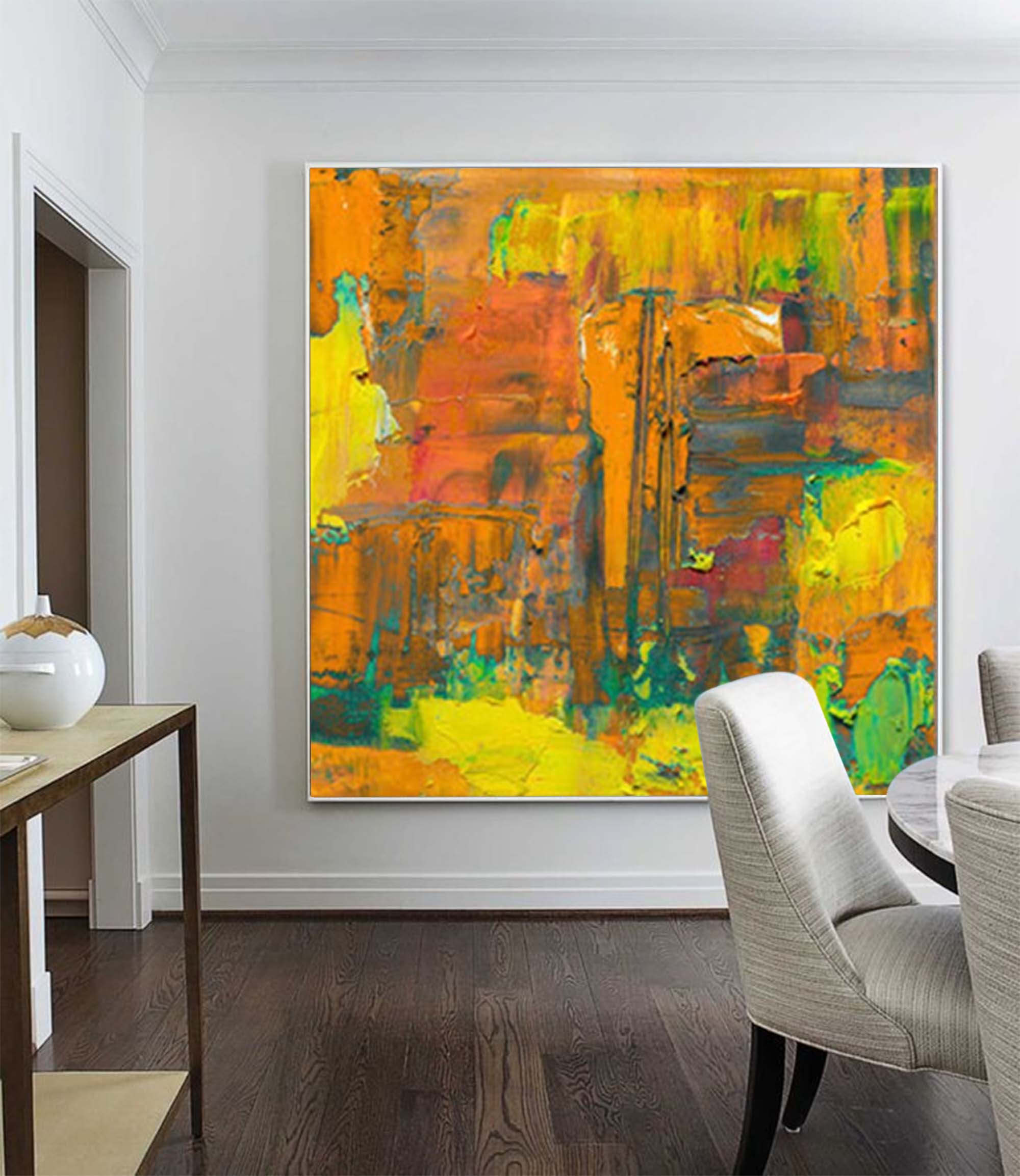 Vibrant Abstract Textured Canvas