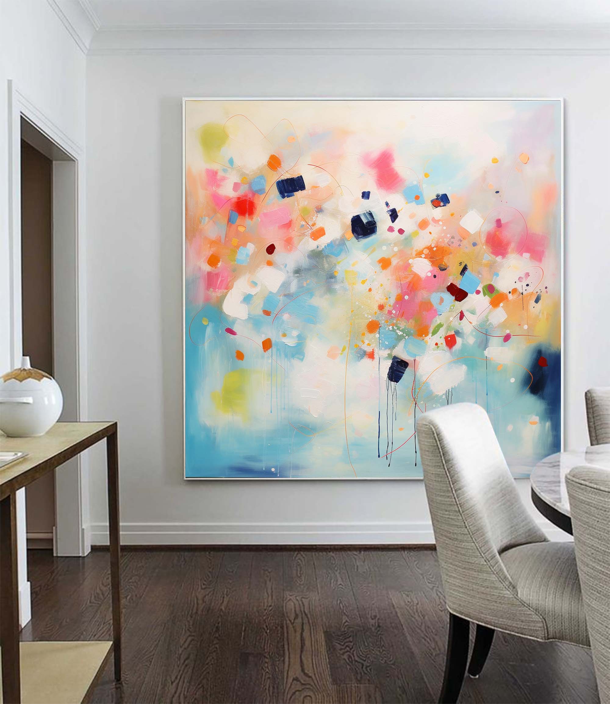 Playful Abstract Color Burst Art