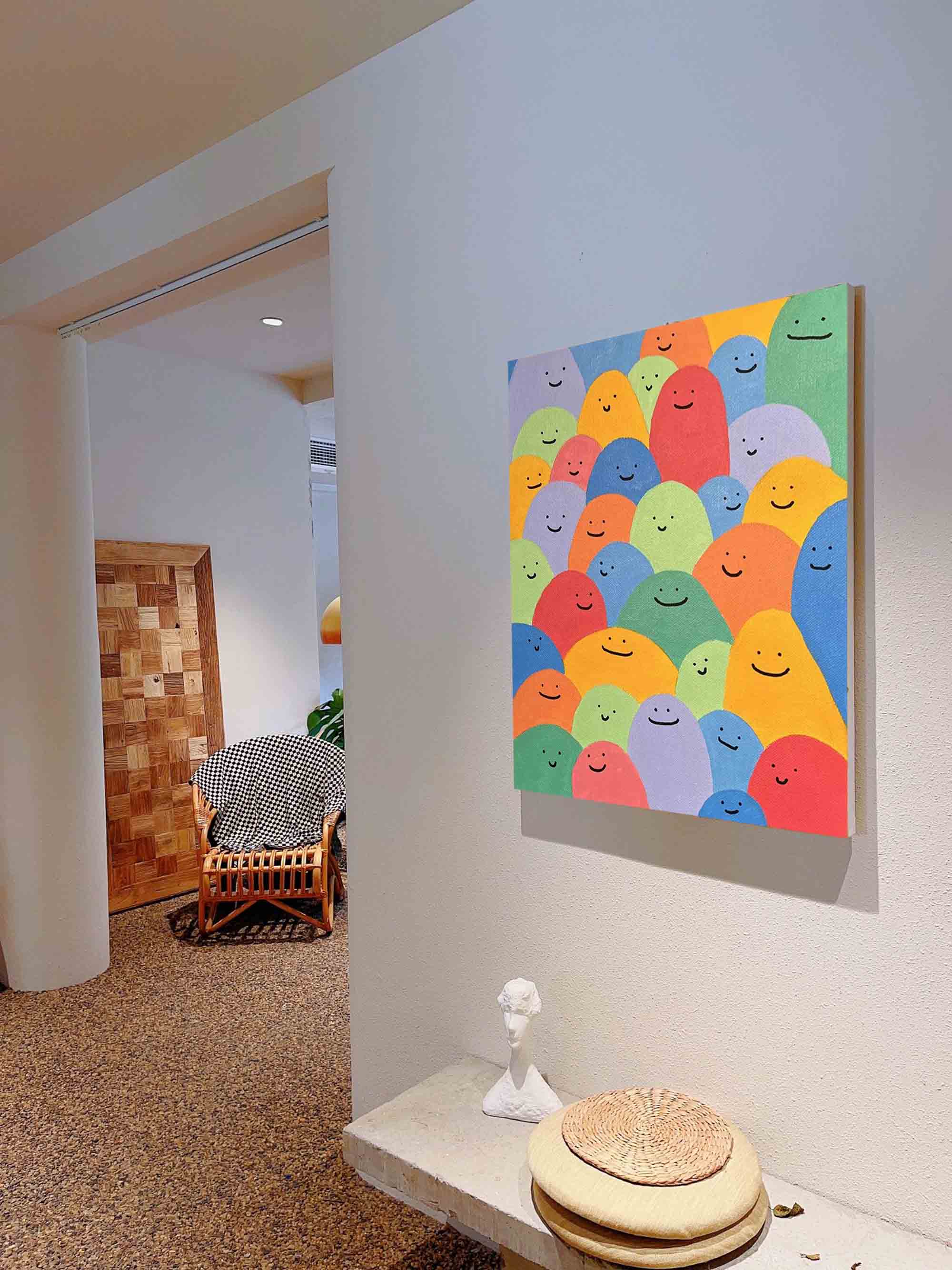 Happy Faces: Playful Abstract Smiles