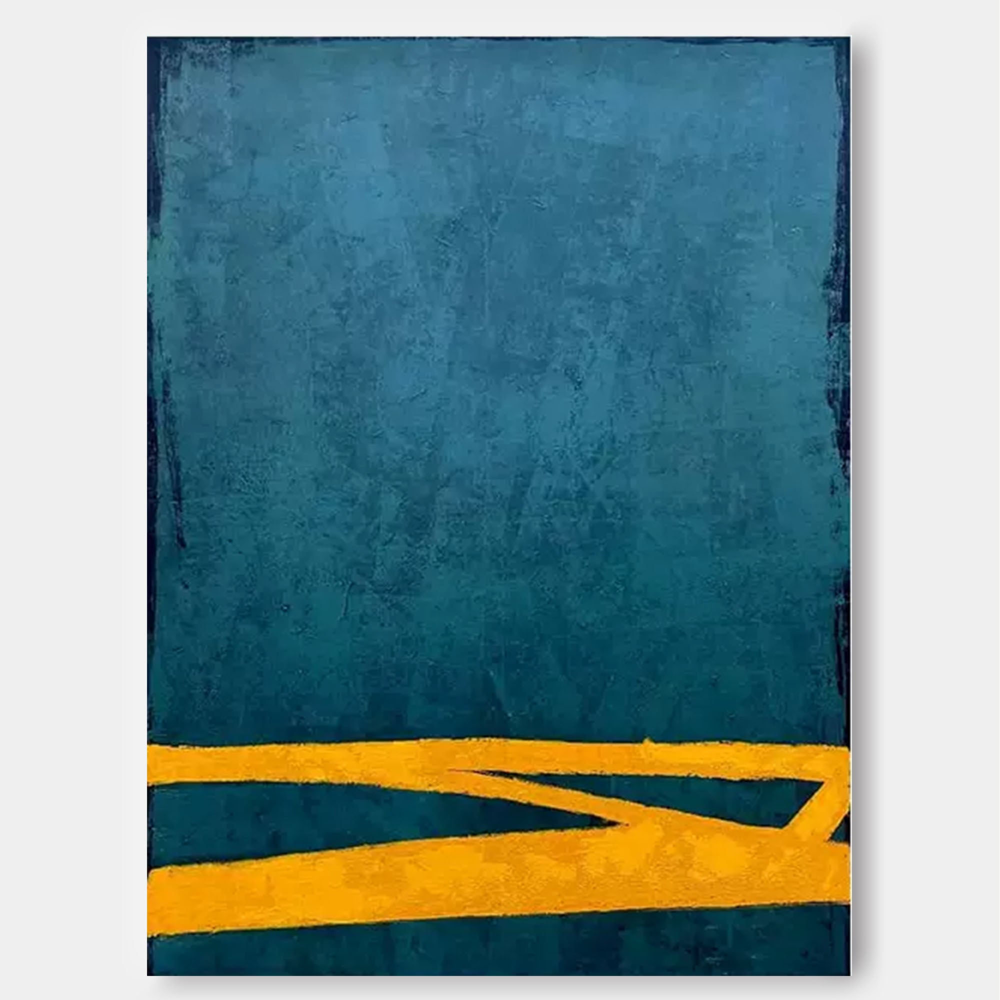 Teal and Gold Minimalist Canvas