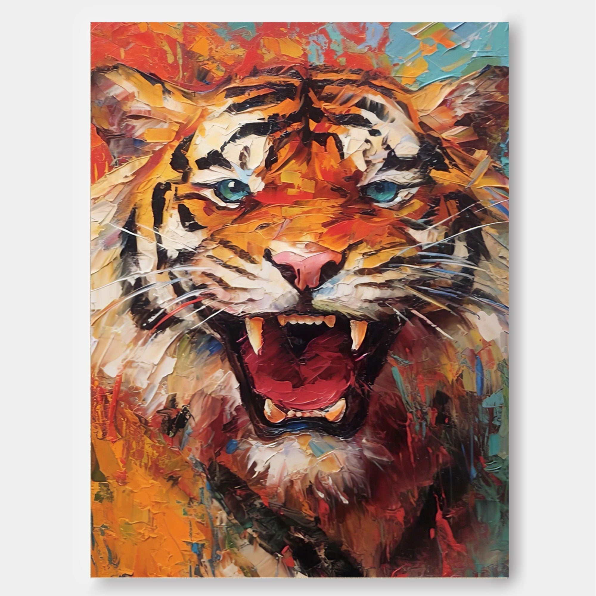 Ferocious Tiger in Vibrant Fury