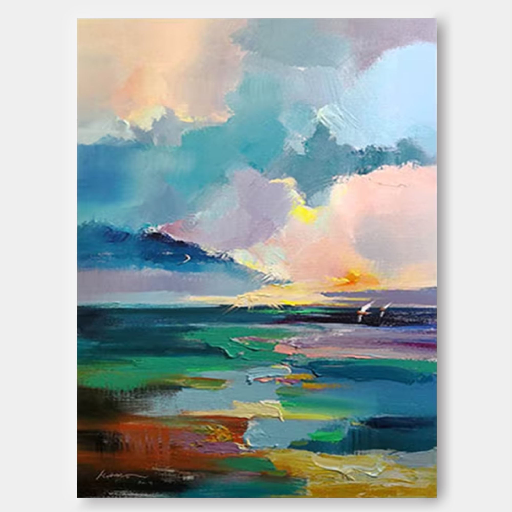 Serene Abstract Seascape Painting