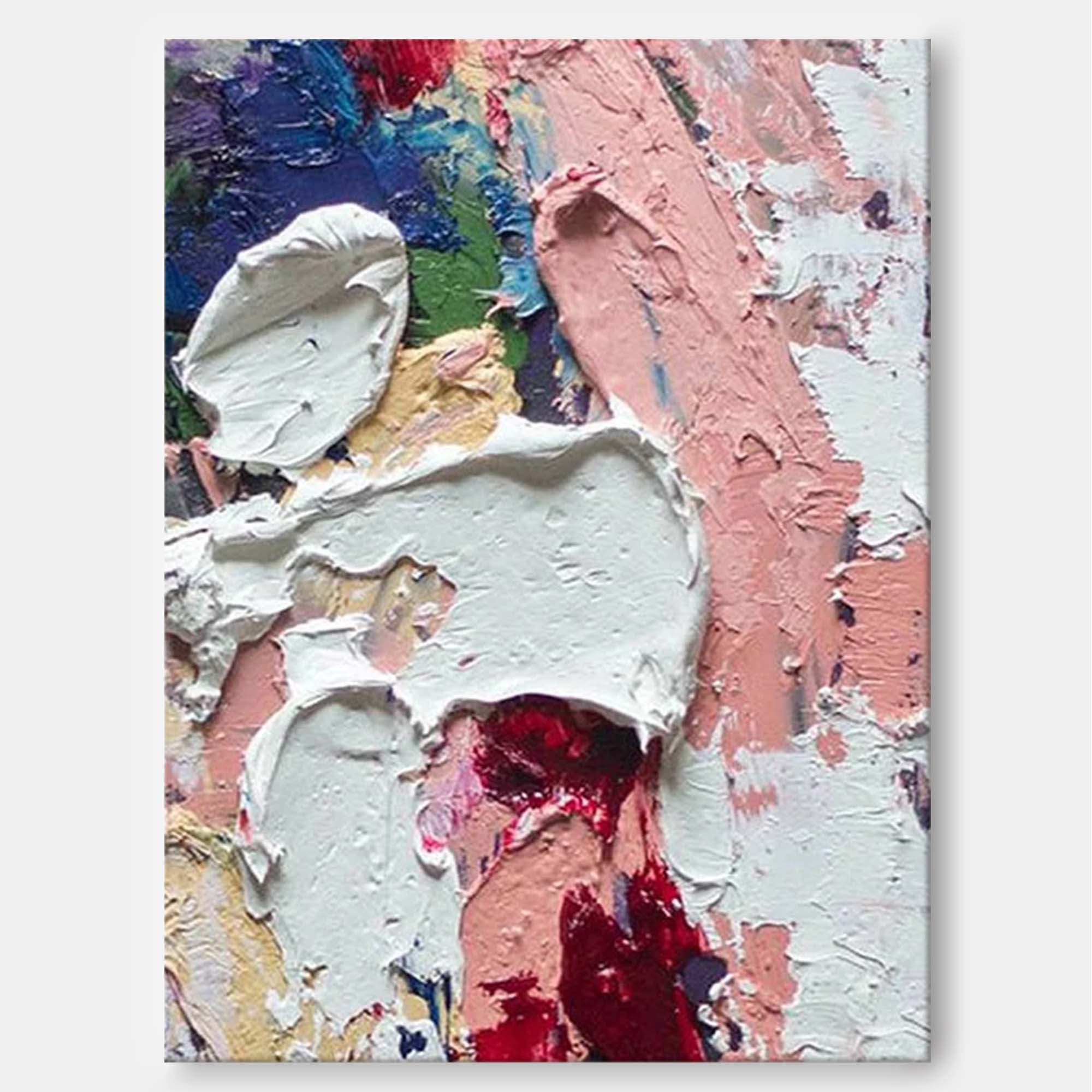 Soft Pastel Palette Knife Abstract Art