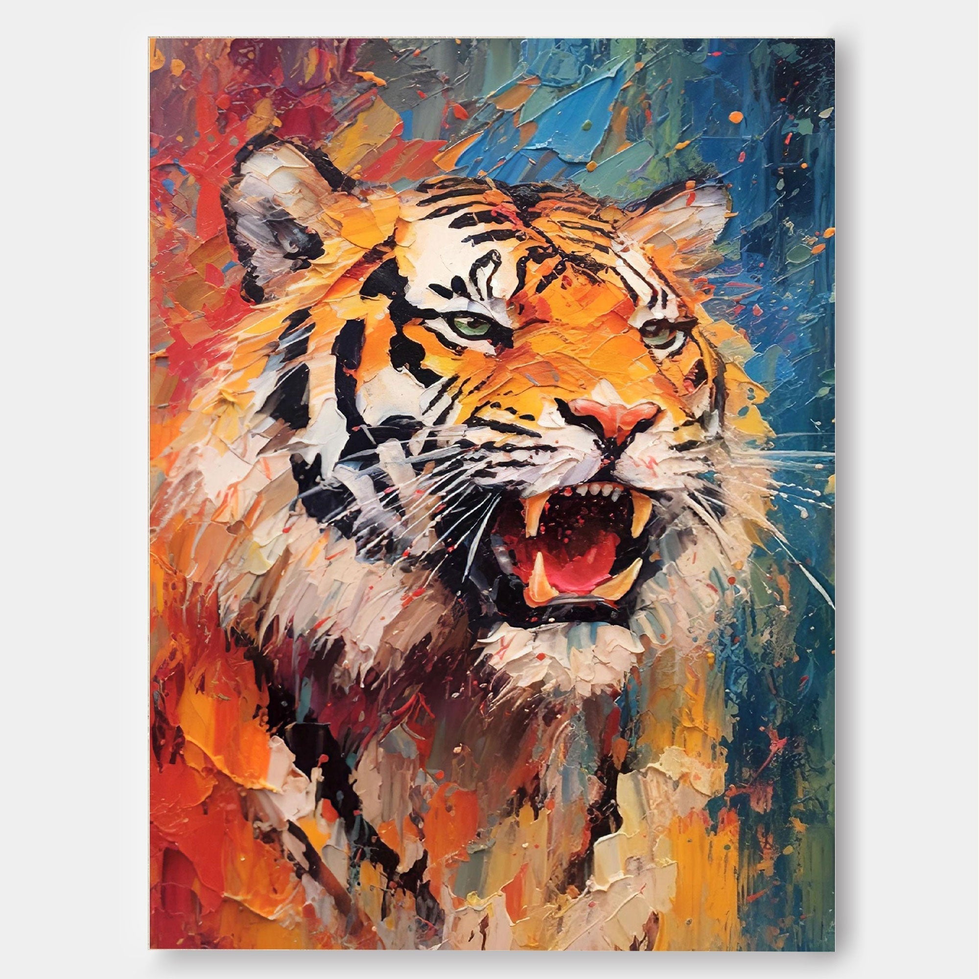 Fiery Tiger in Dynamic Colors