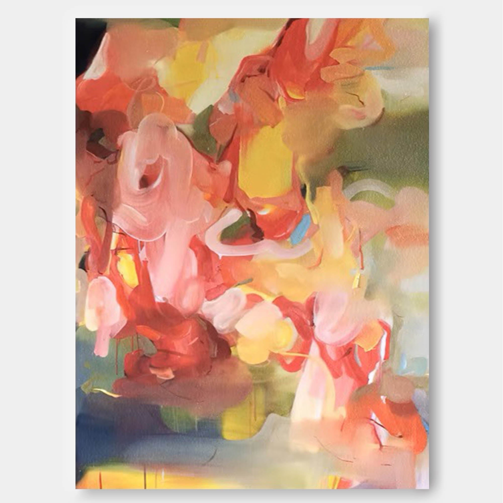 Soft Abstract Floral Oil Painting