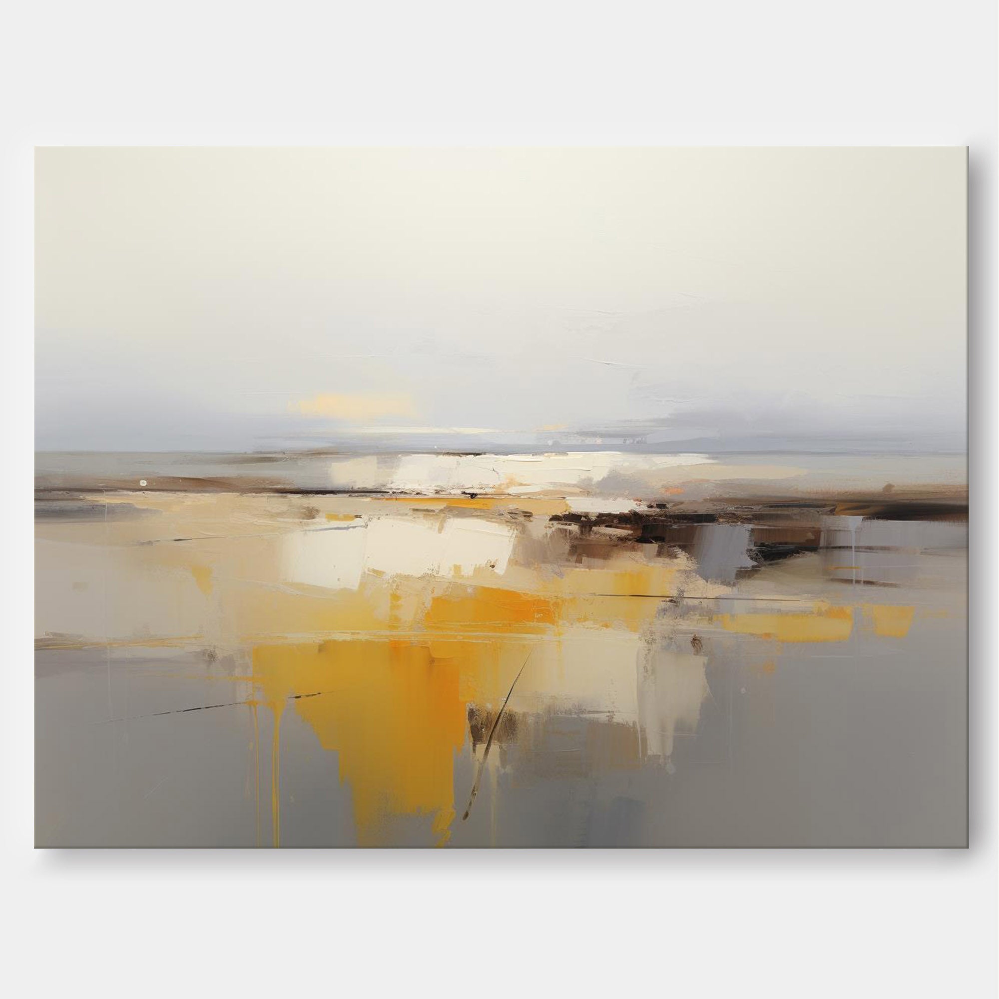 Golden Horizon Abstract Landscape