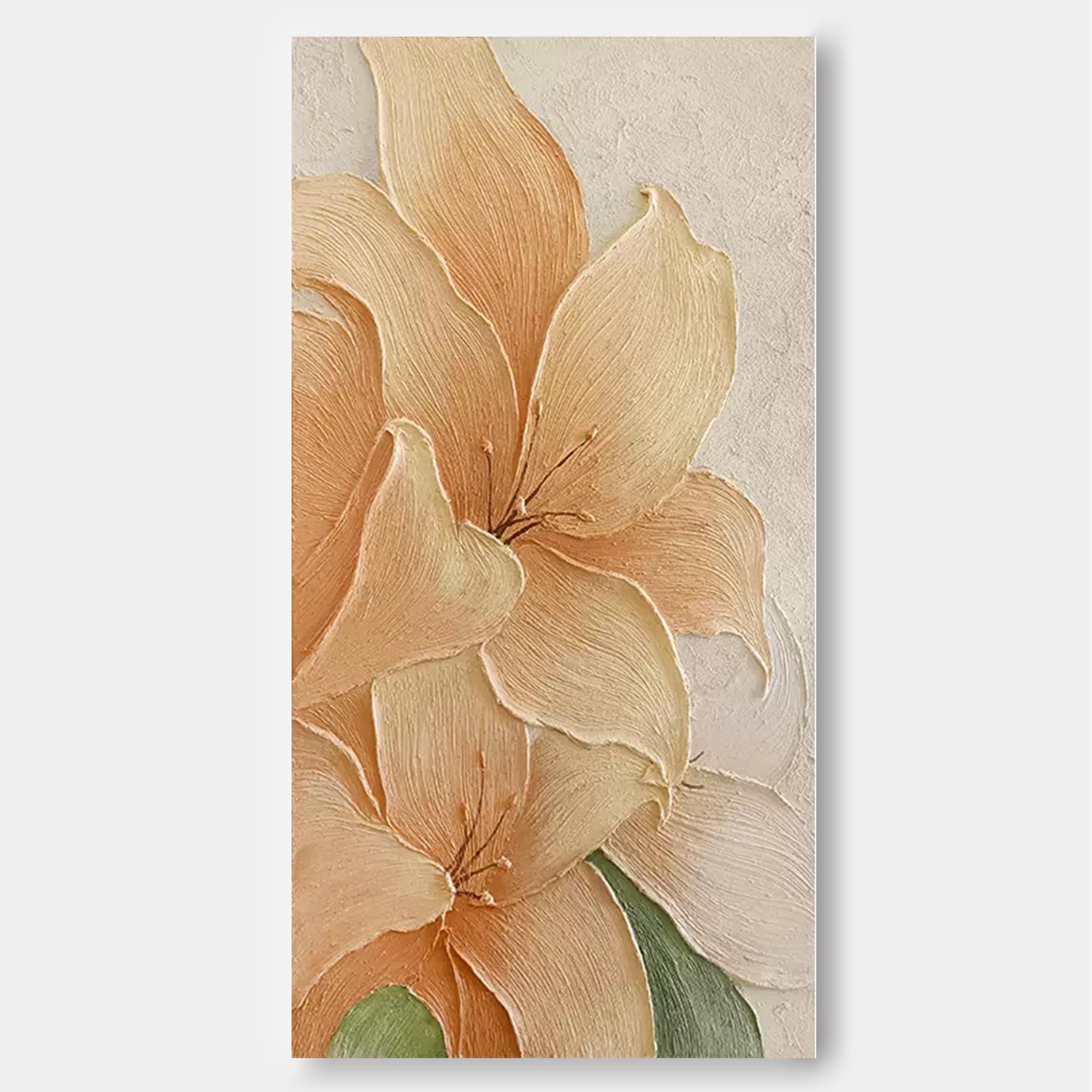 Textured Lily Floral Canvas Art