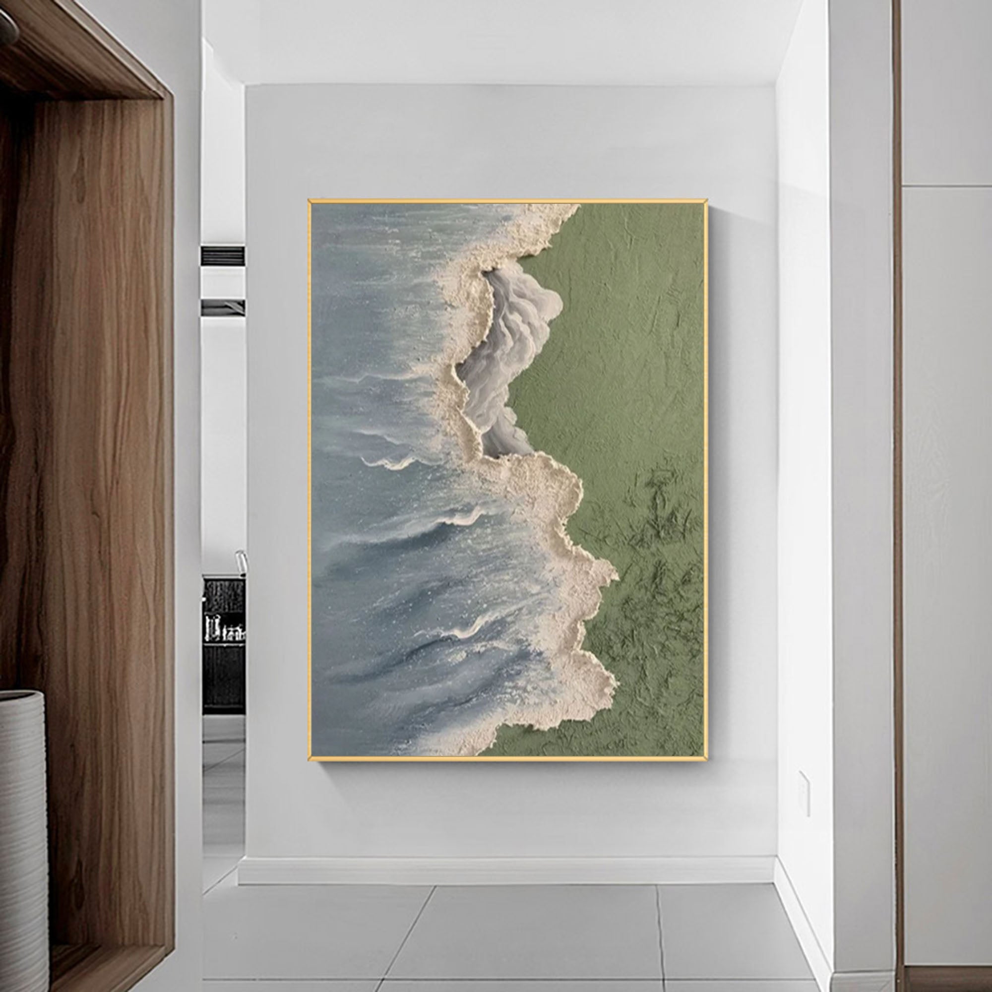 Textured Coastal Shoreline Art