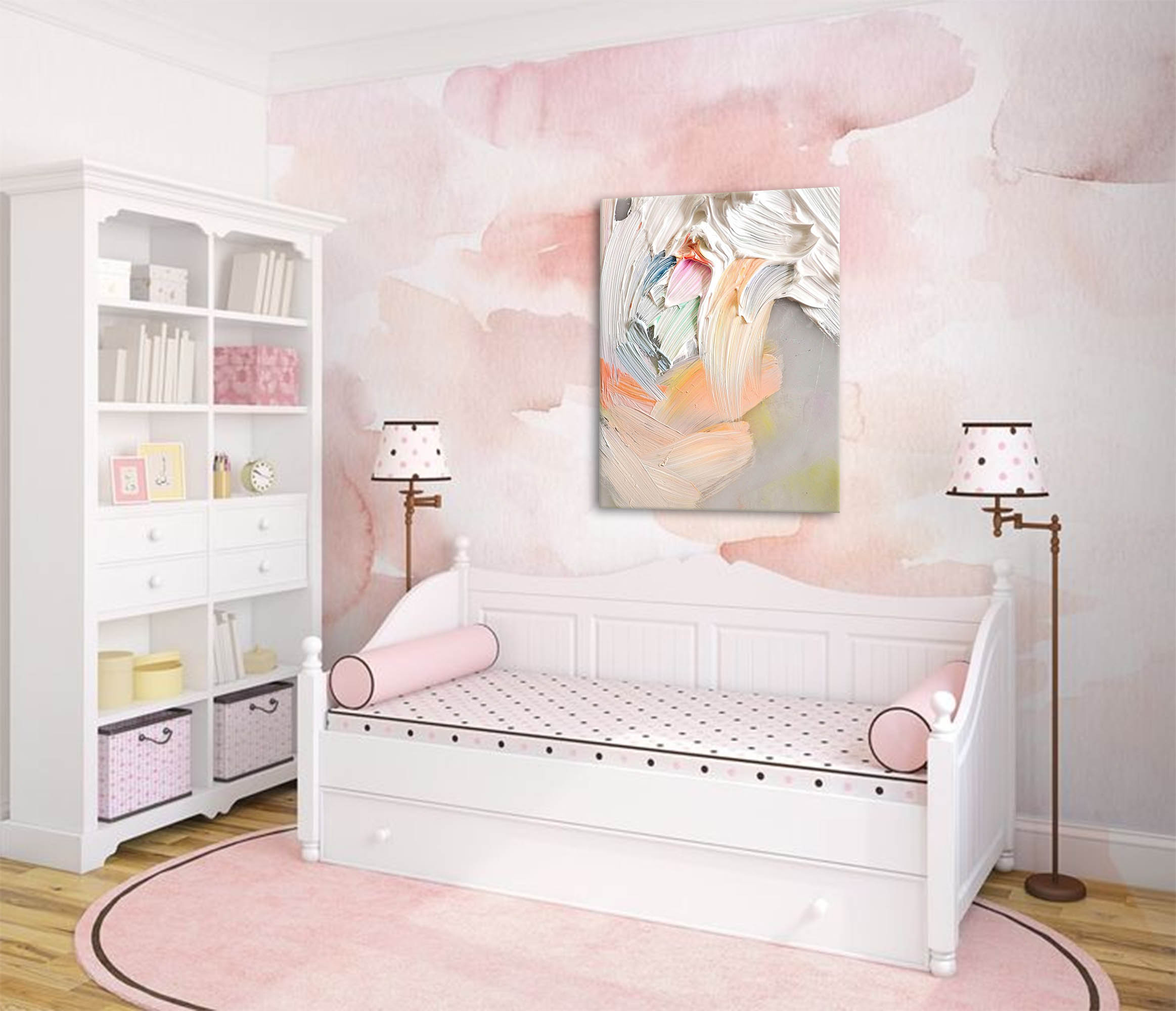 Textured Pastel Palette Knife Abstract Art