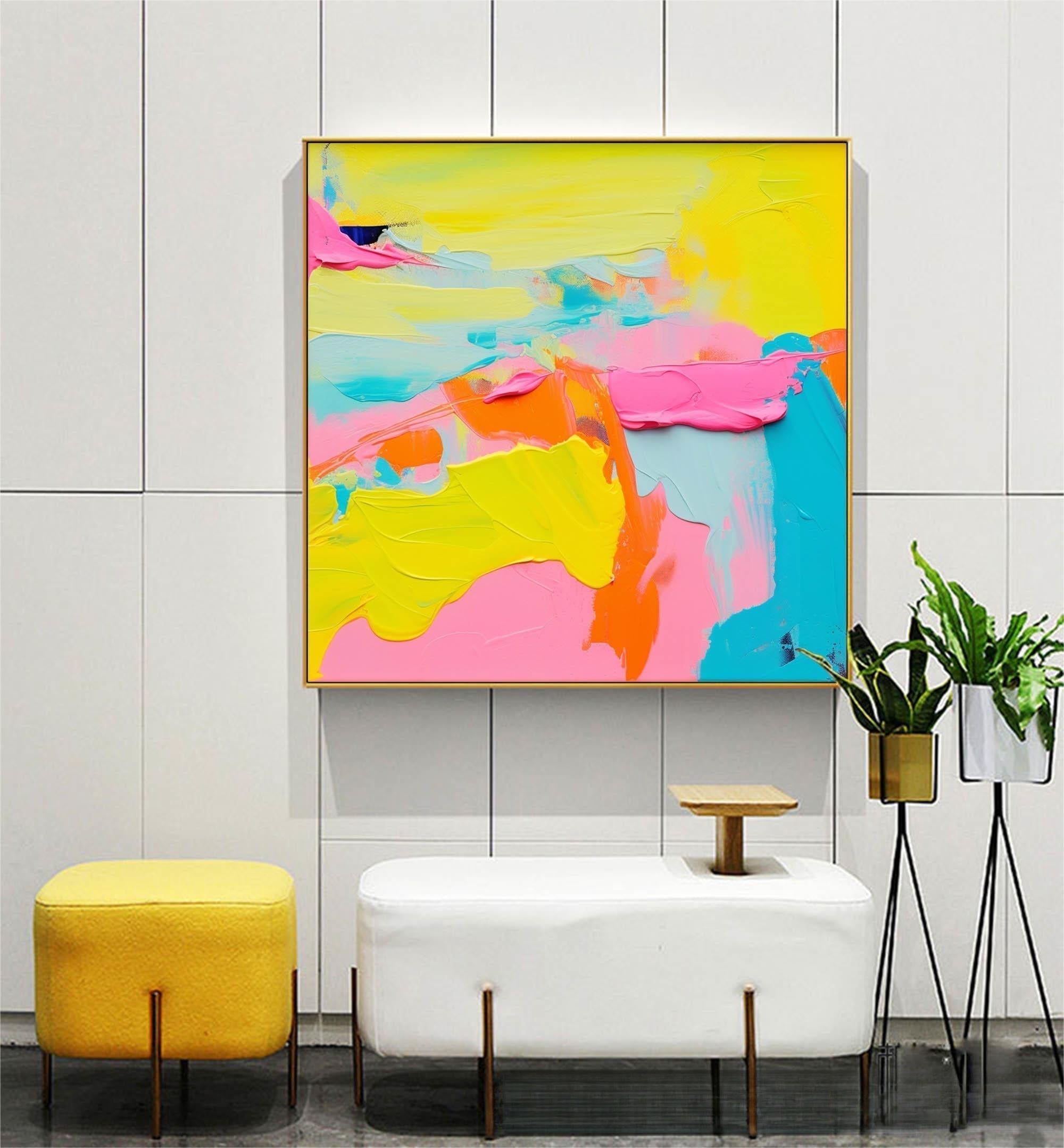 Radiant Waves Abstract Canvas