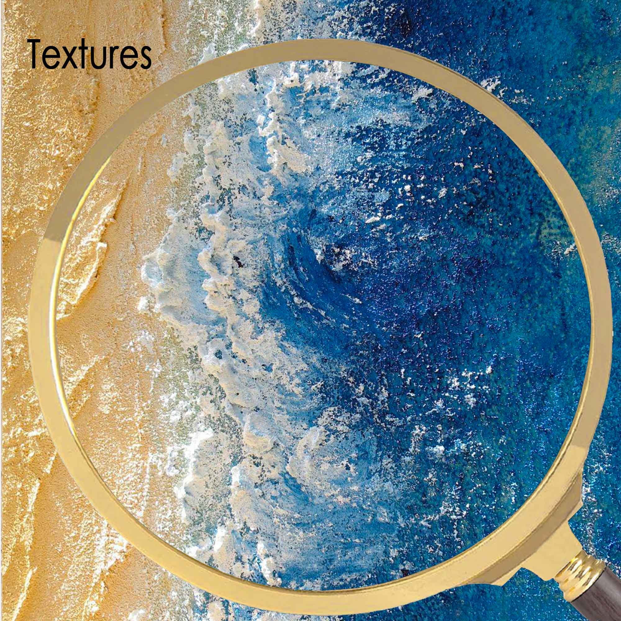 Abstract Diptych in Teal and Gold