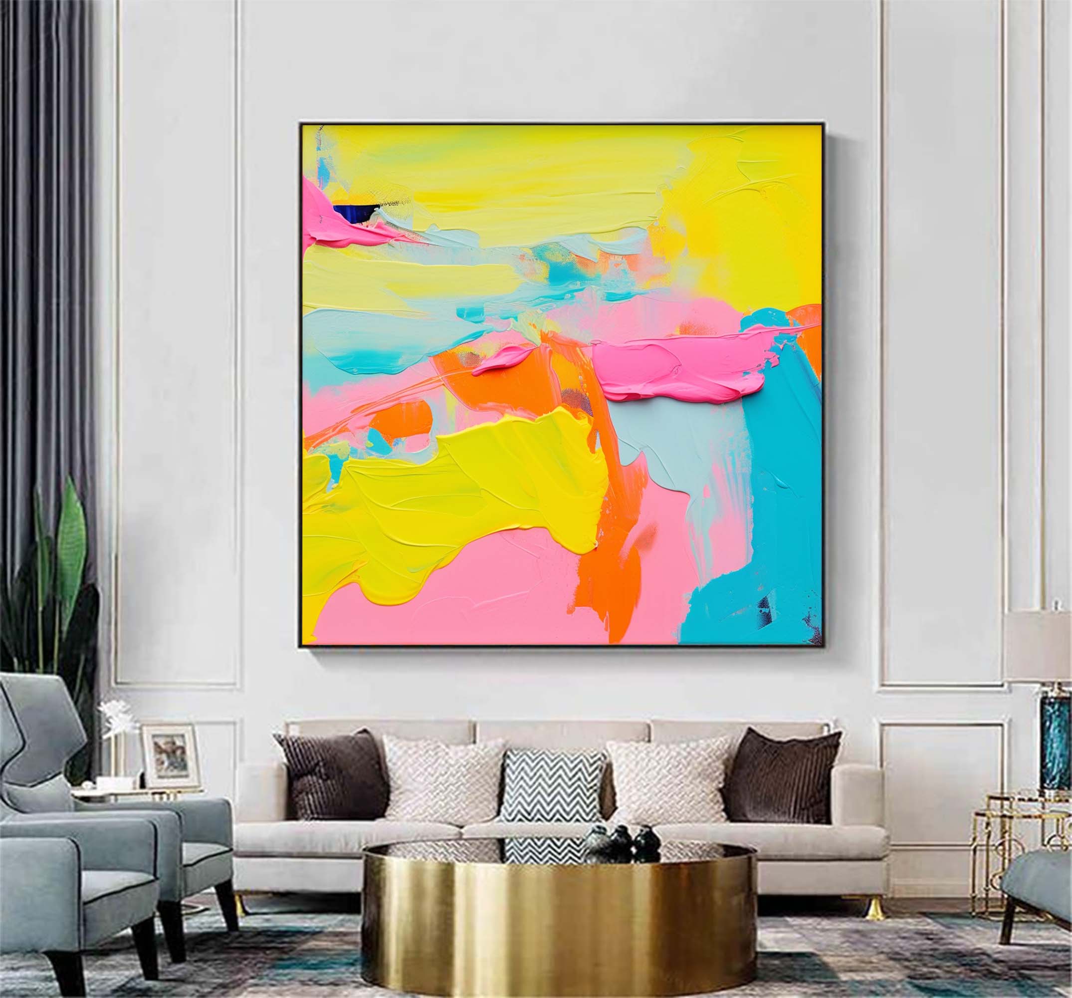 Radiant Waves Abstract Canvas