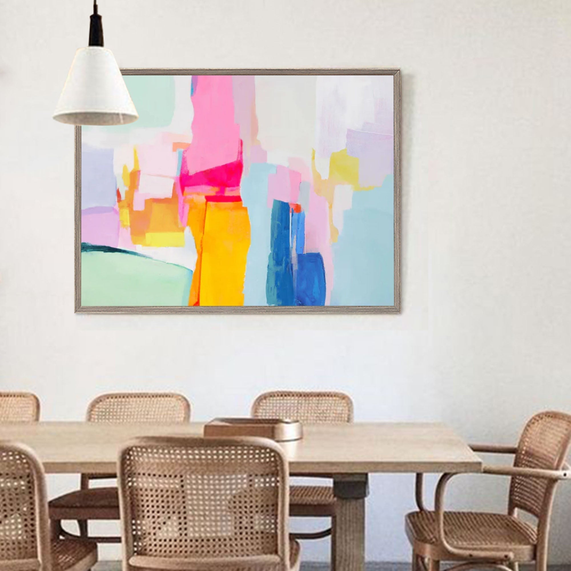 Vibrant Abstract Geometry Art Canvas