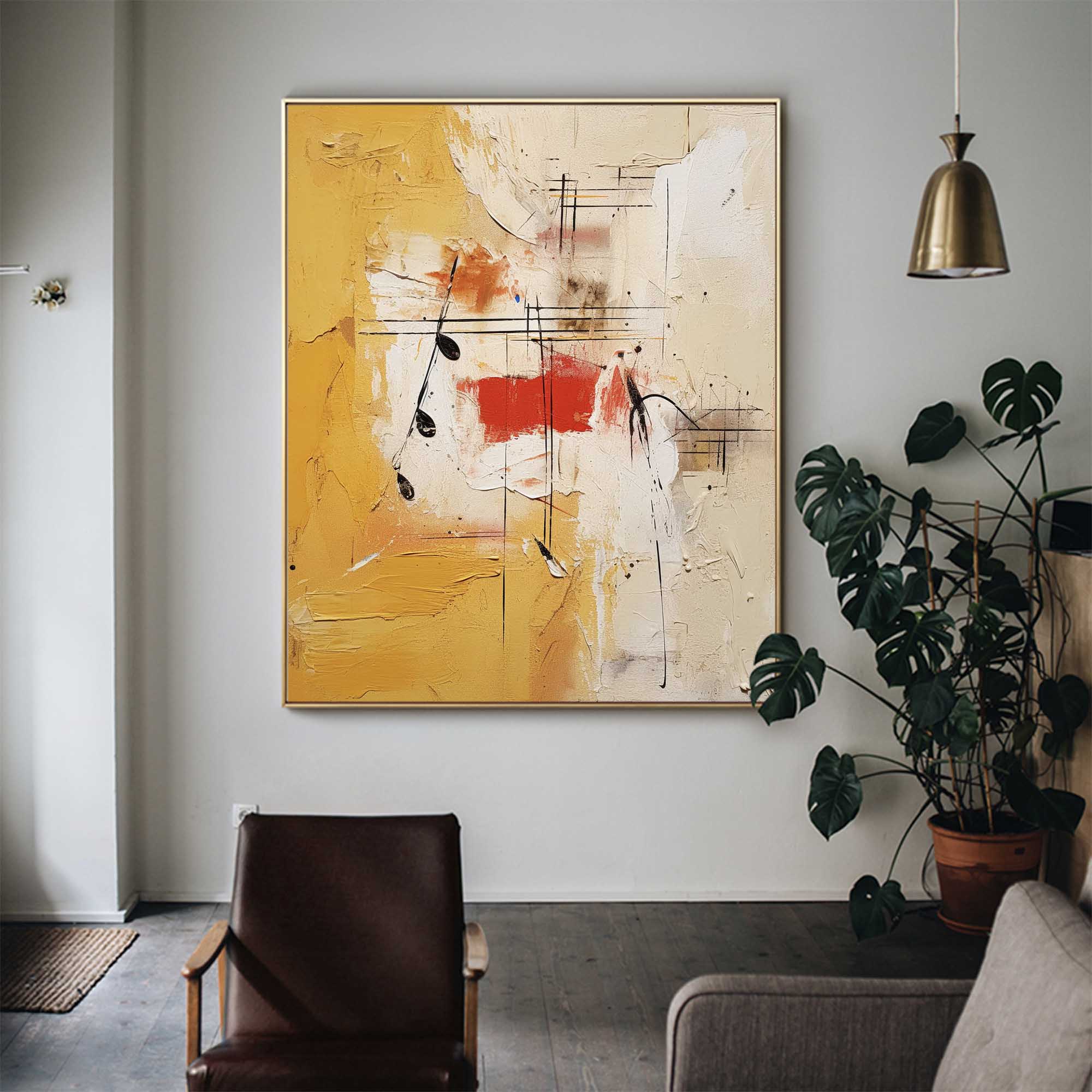 Abstract Musical Harmony Canvas