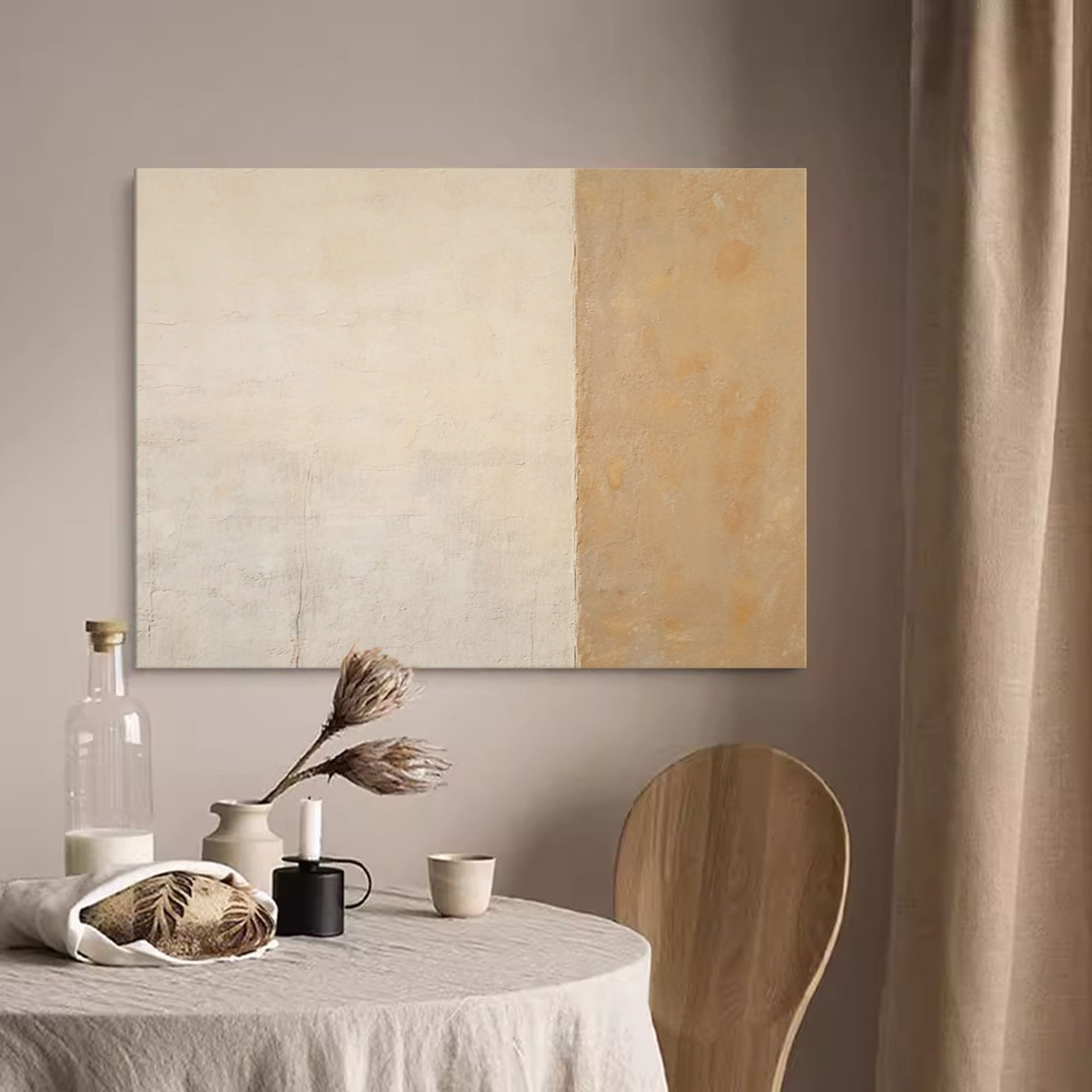 Earthy Minimalist Abstract Canvas