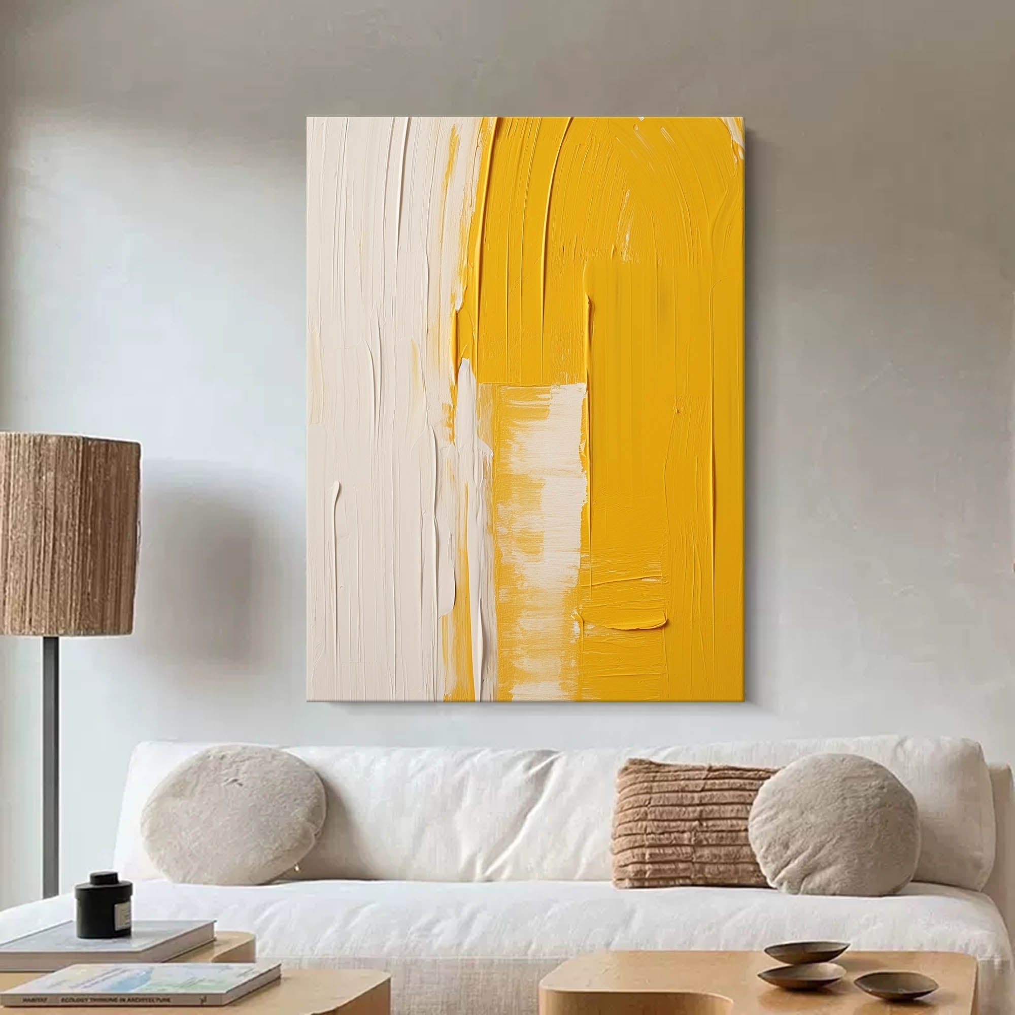 Sunlit Abstract Texture Canvas