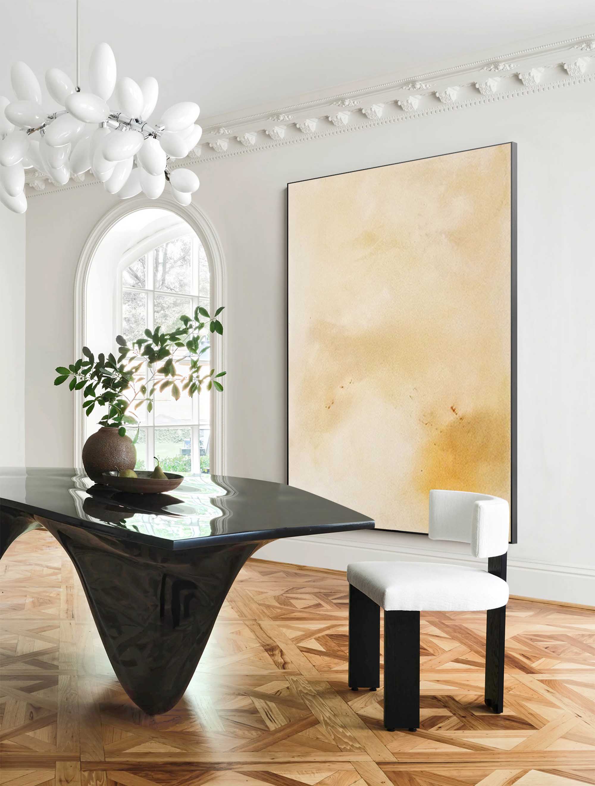 Neutral Minimalist Abstract Canvas