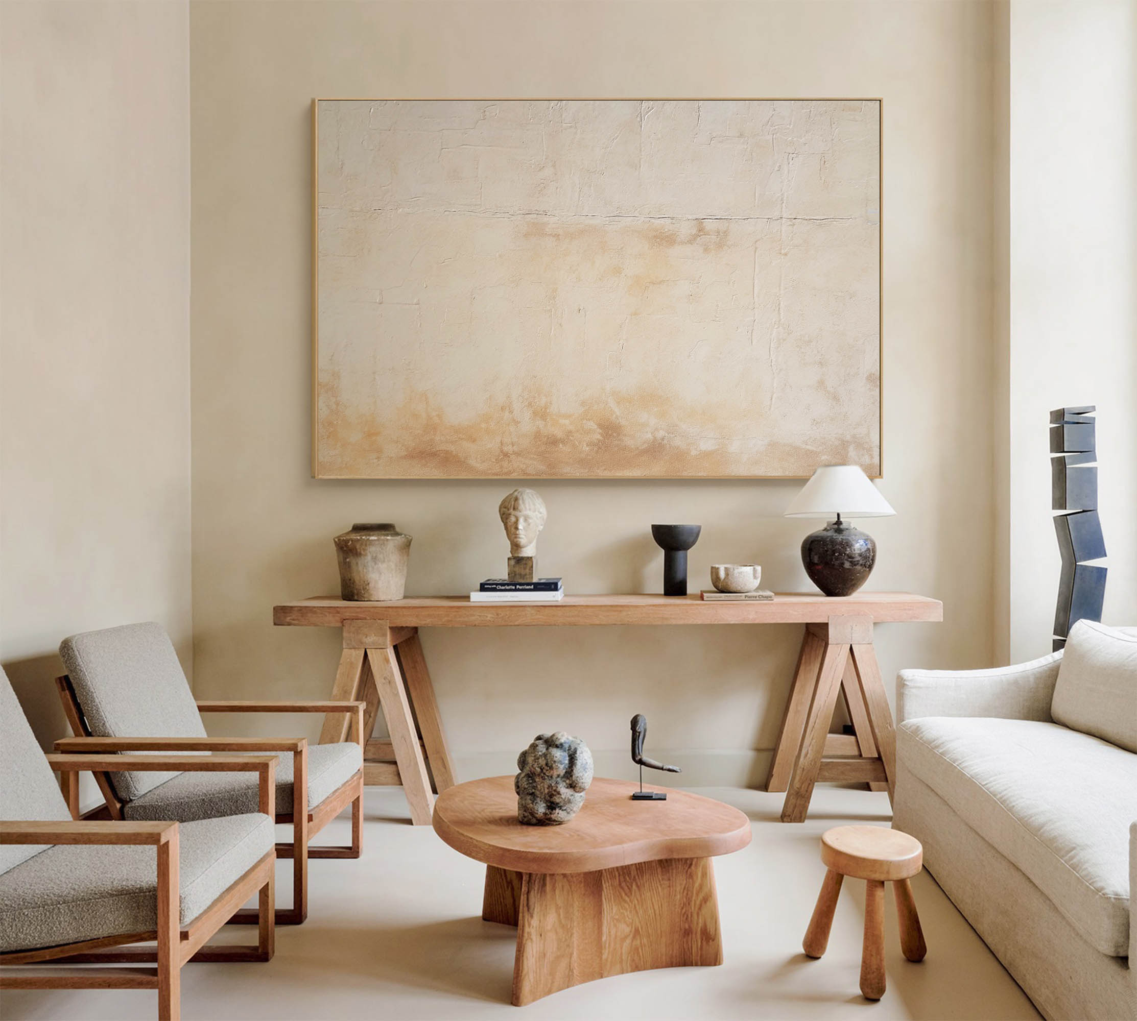 Neutral Earth Tones Abstract Art