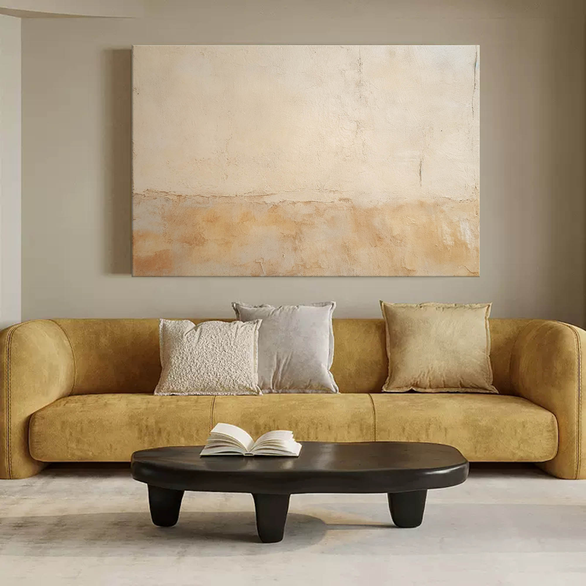 Earthy Textured Minimalist Canvas