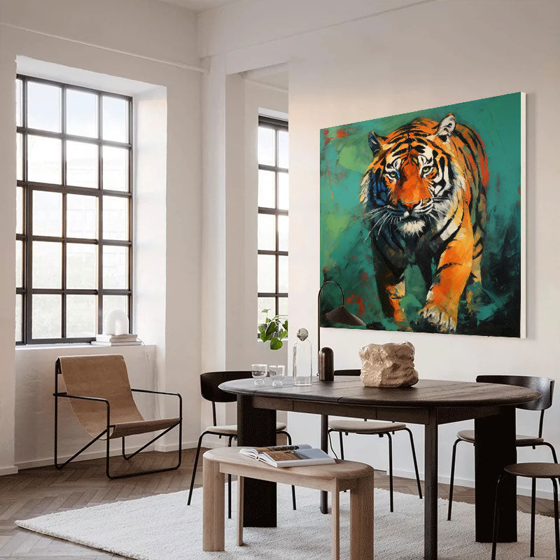 Stealthy Tiger in Bold Brushstrokes