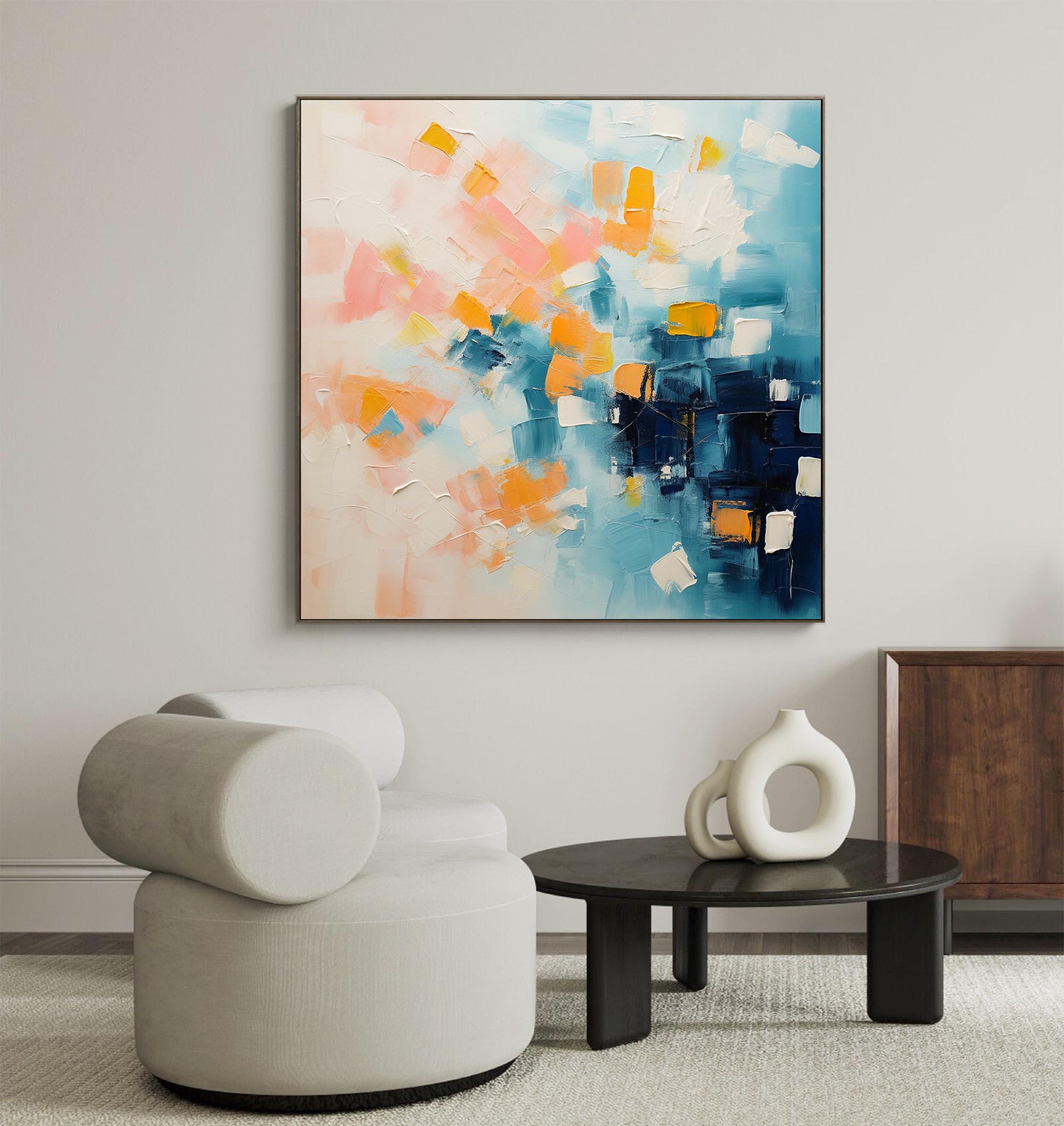 Soft Pastel Abstract Canvas Art