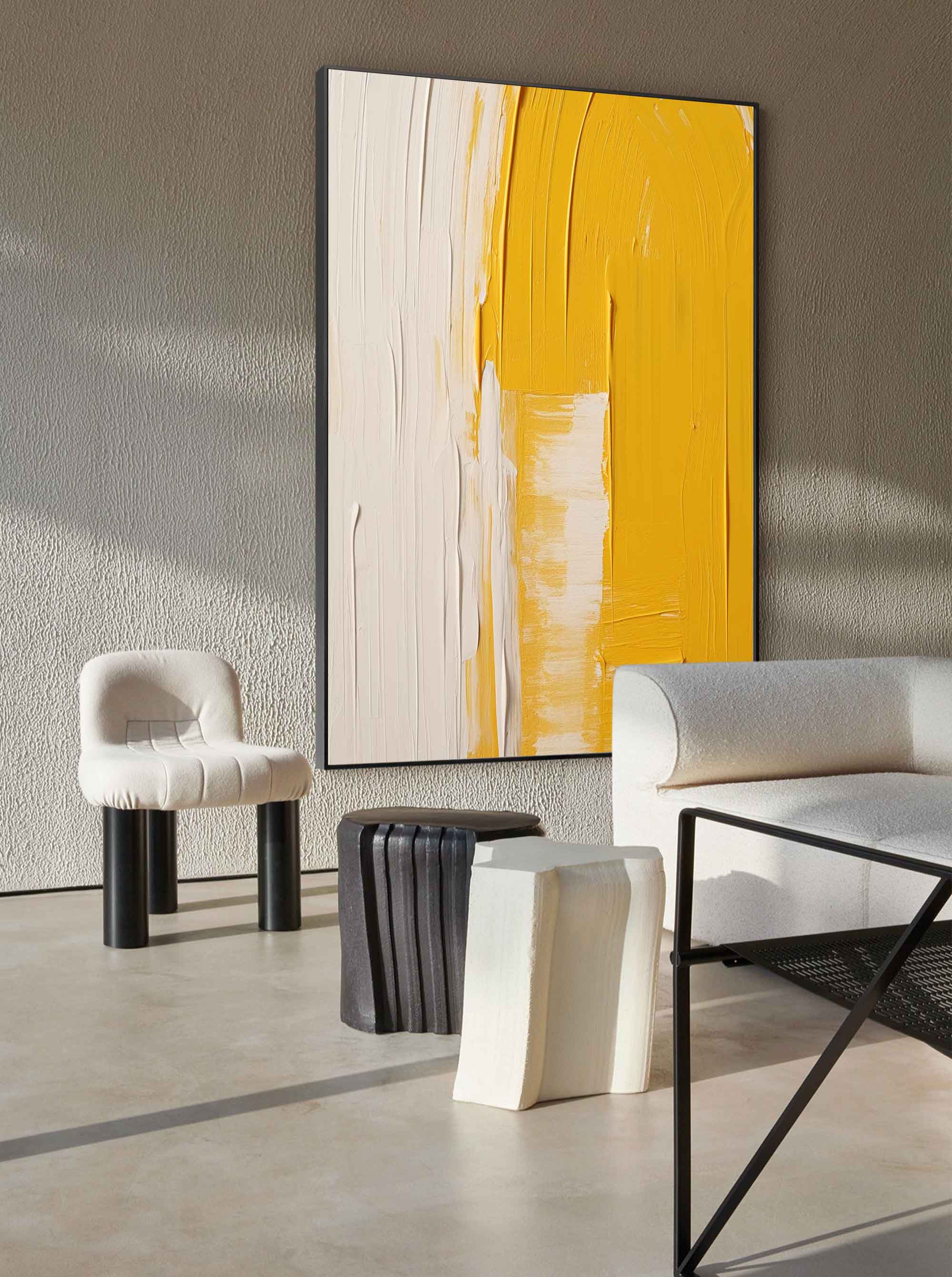 Sunlit Abstract Texture Canvas