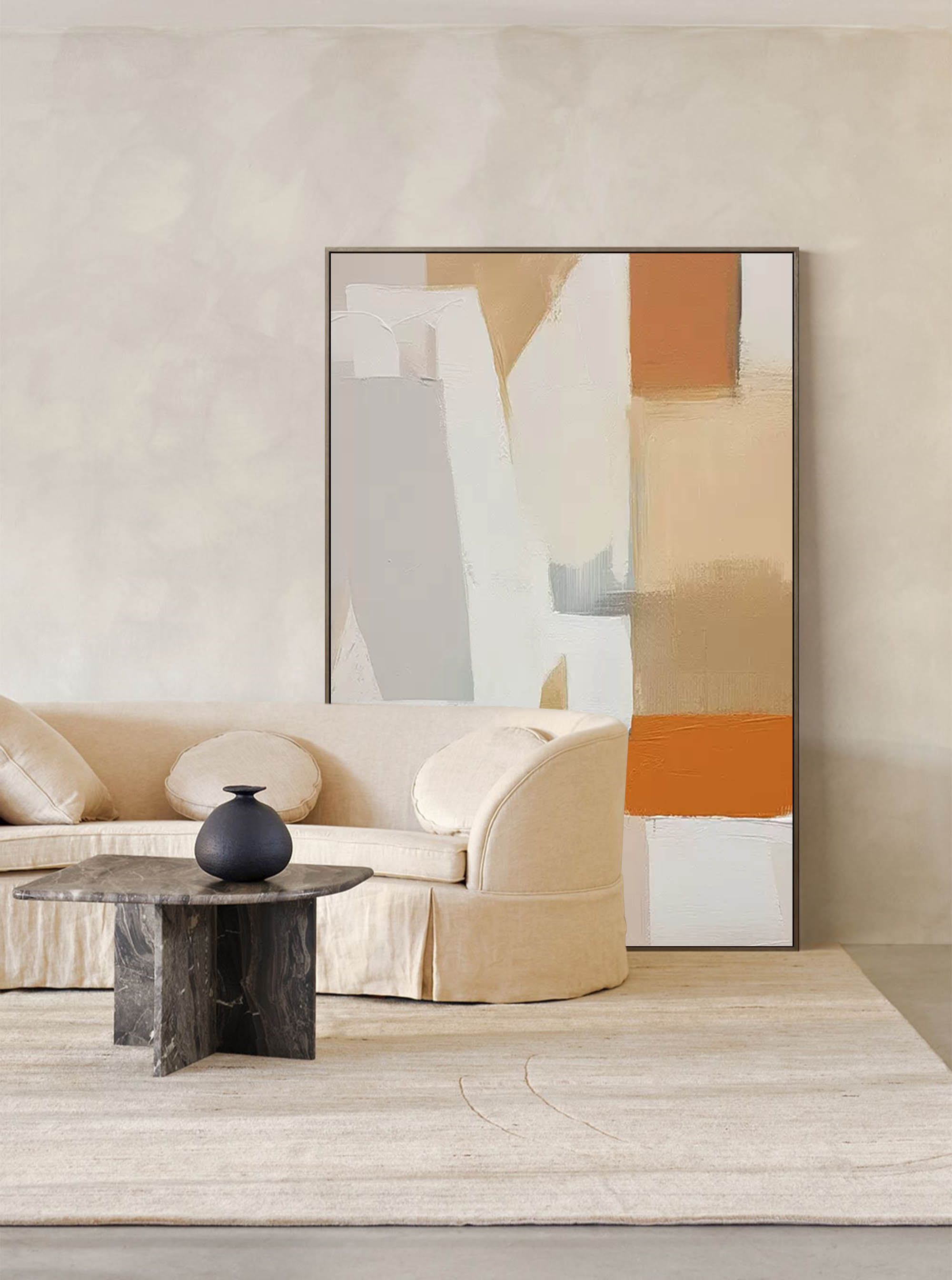 Neutral Tones Geometric Abstract Art