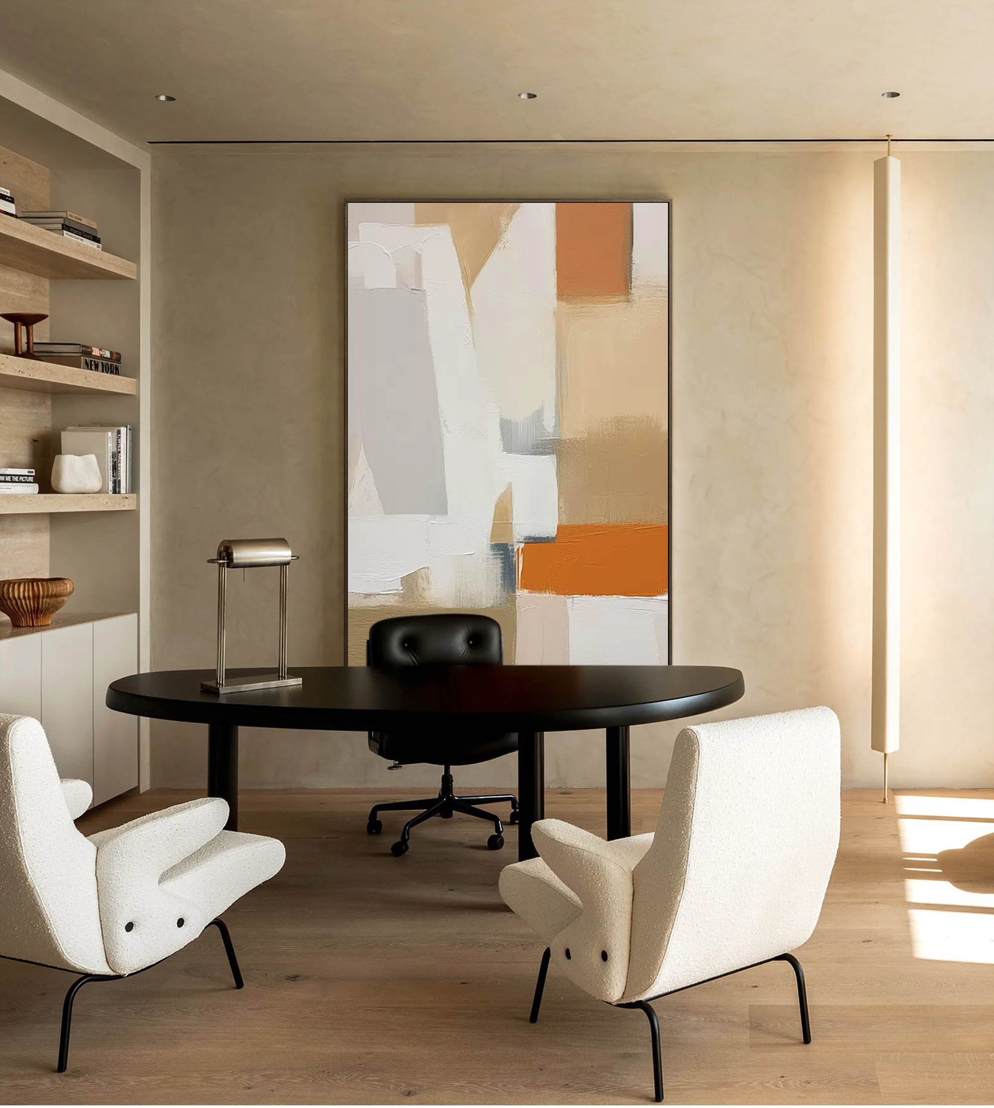 Neutral Tones Geometric Abstract Art