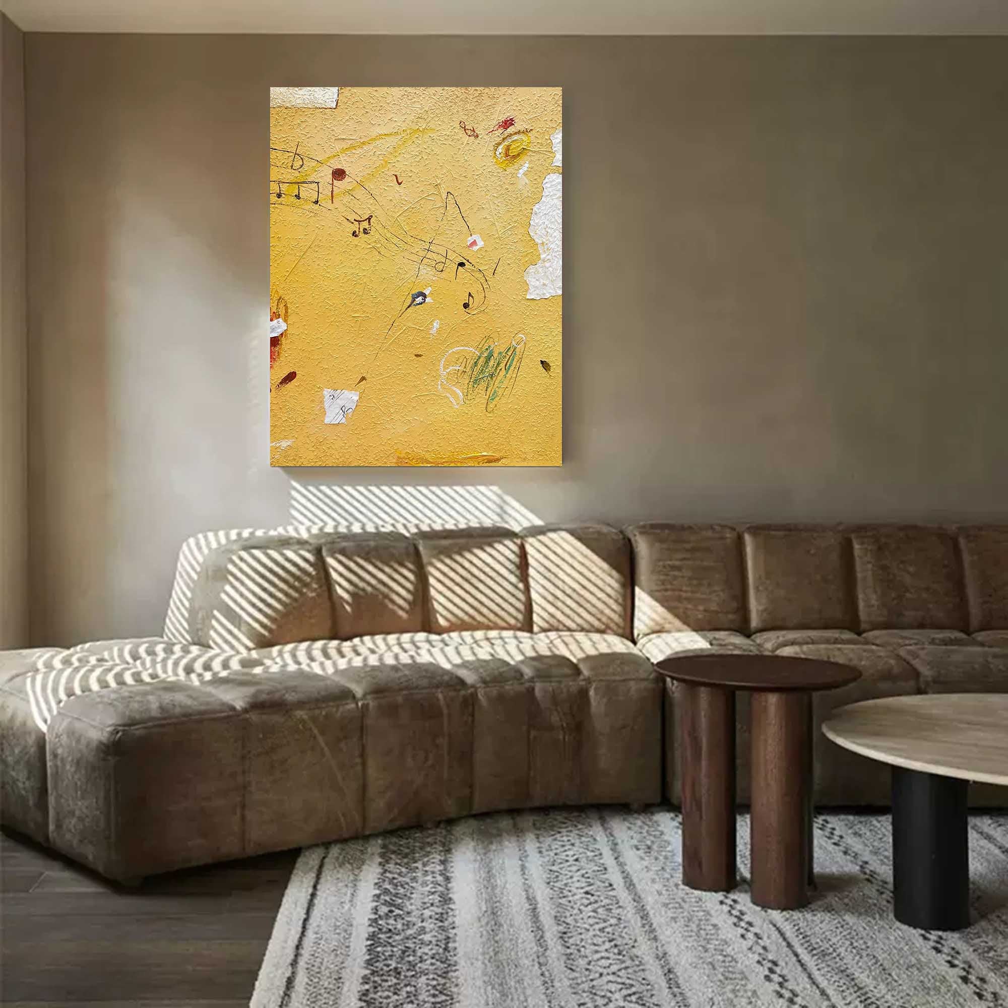 Musical Notes Abstract Textured Canvas Art