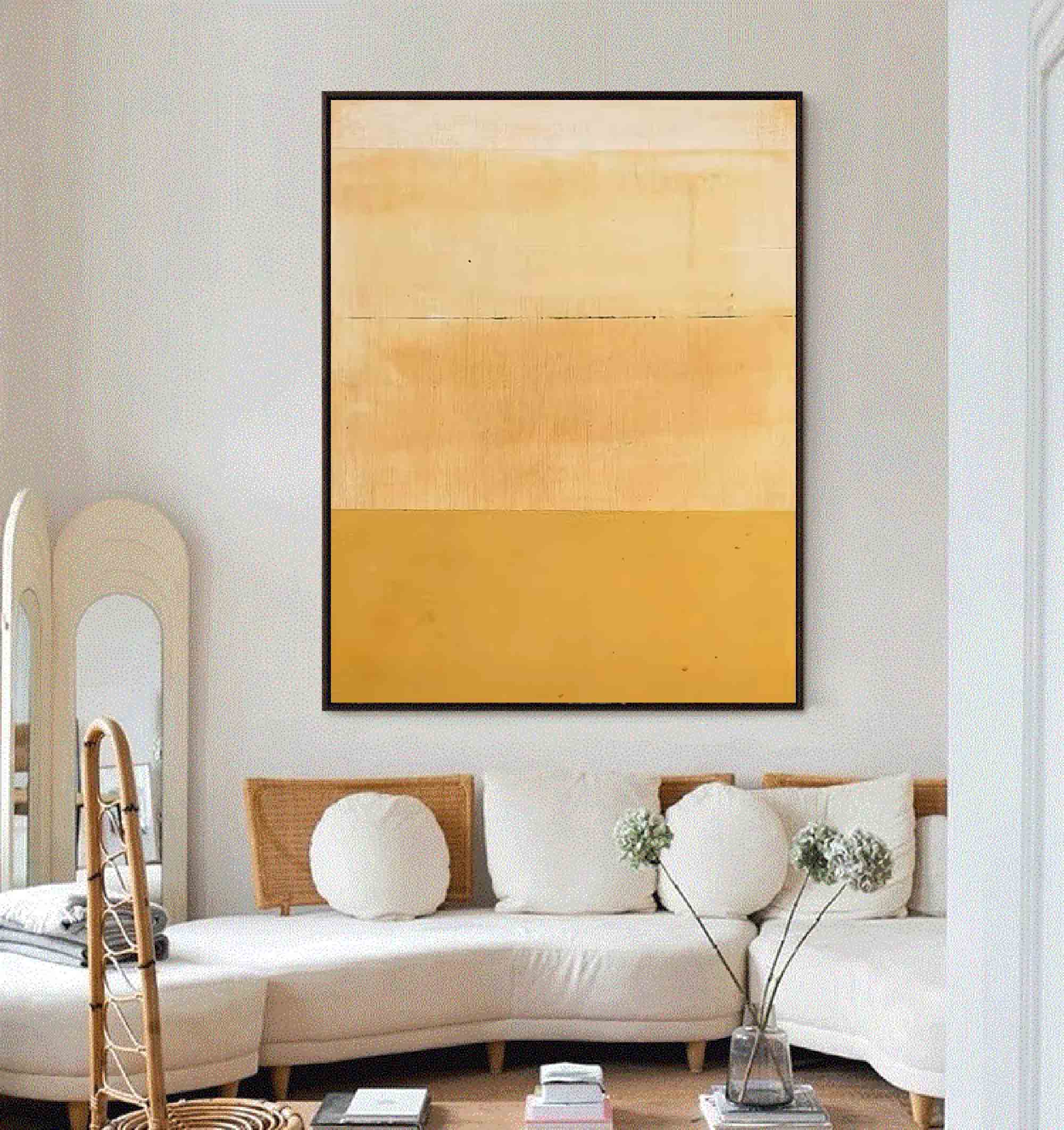 Golden Minimalist Abstract Art