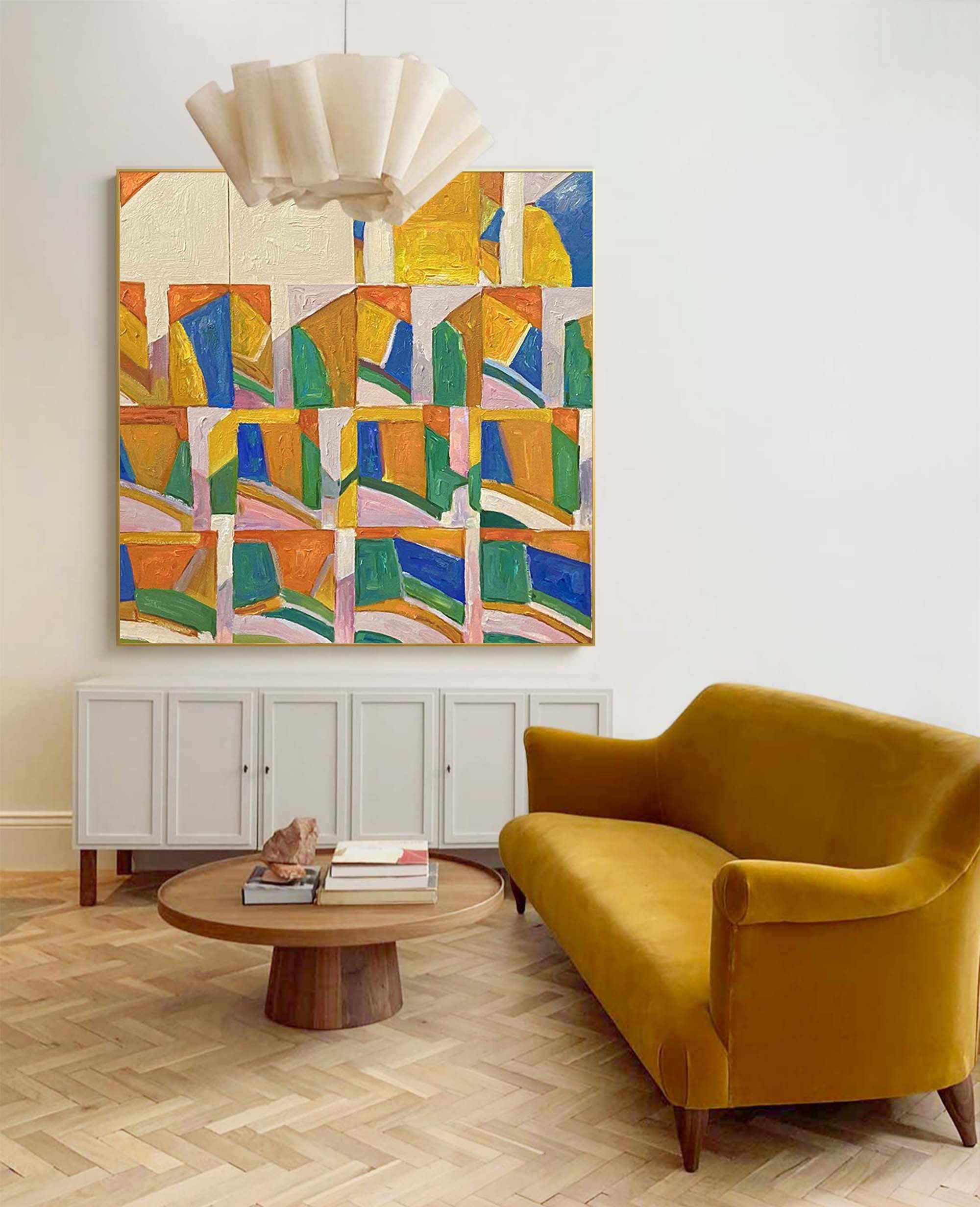Geometric Abstract Pattern Canvas Art