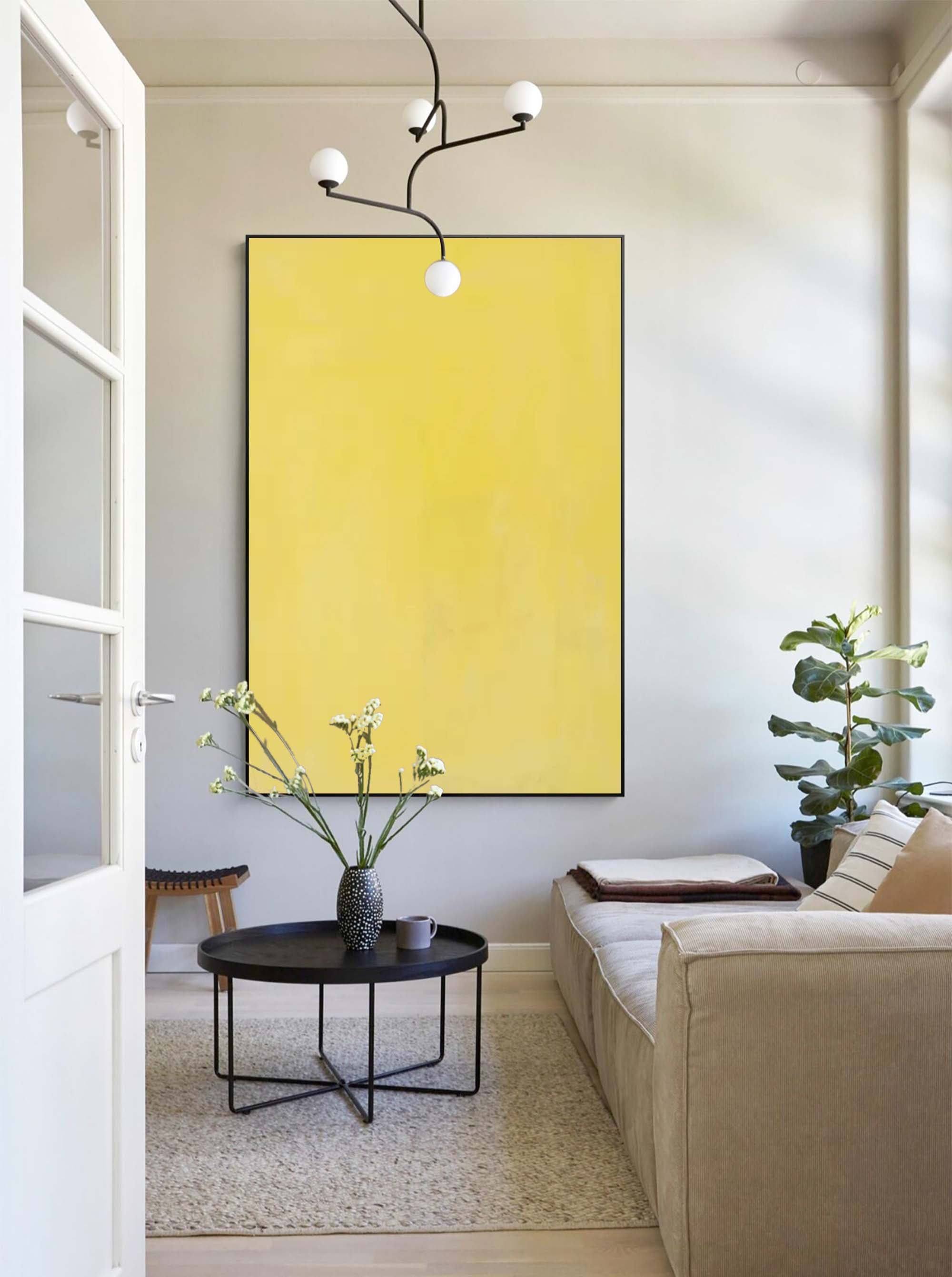 Minimalist Yellow Canvas Art
