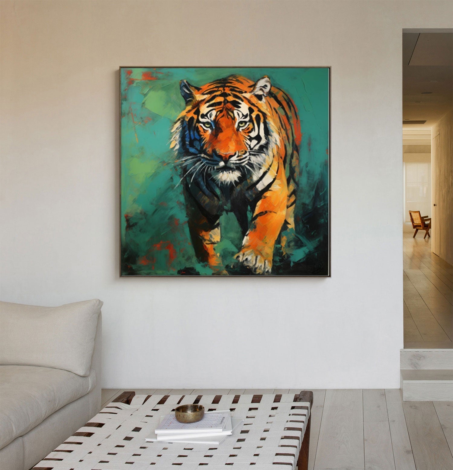 Stealthy Tiger in Bold Brushstrokes
