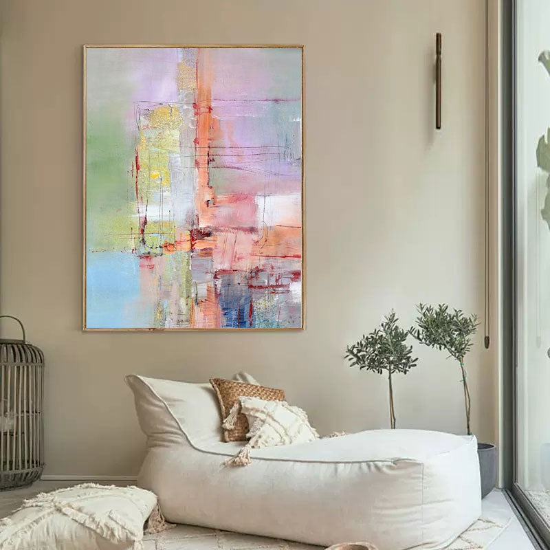 Pastel Abstract Textured Painting