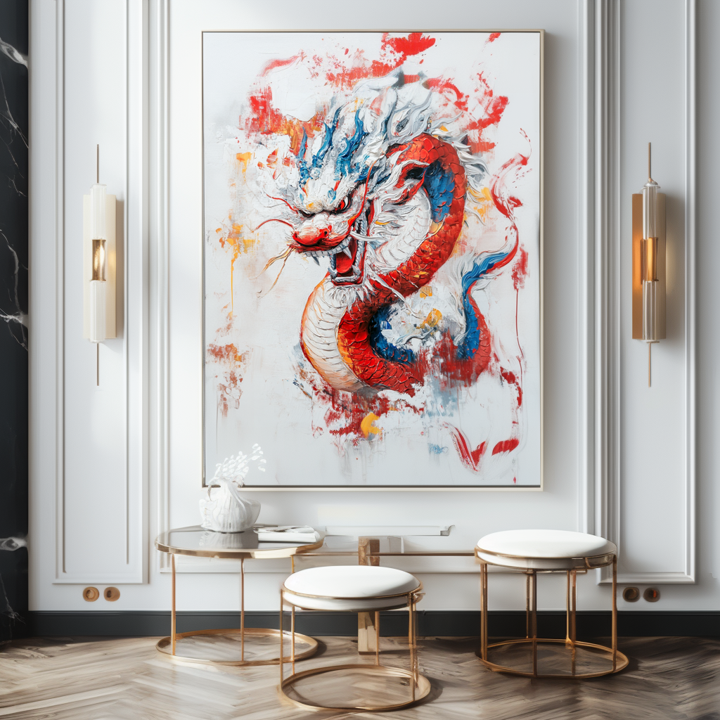 Large-scale painting of Chinese dragon texture GNM69